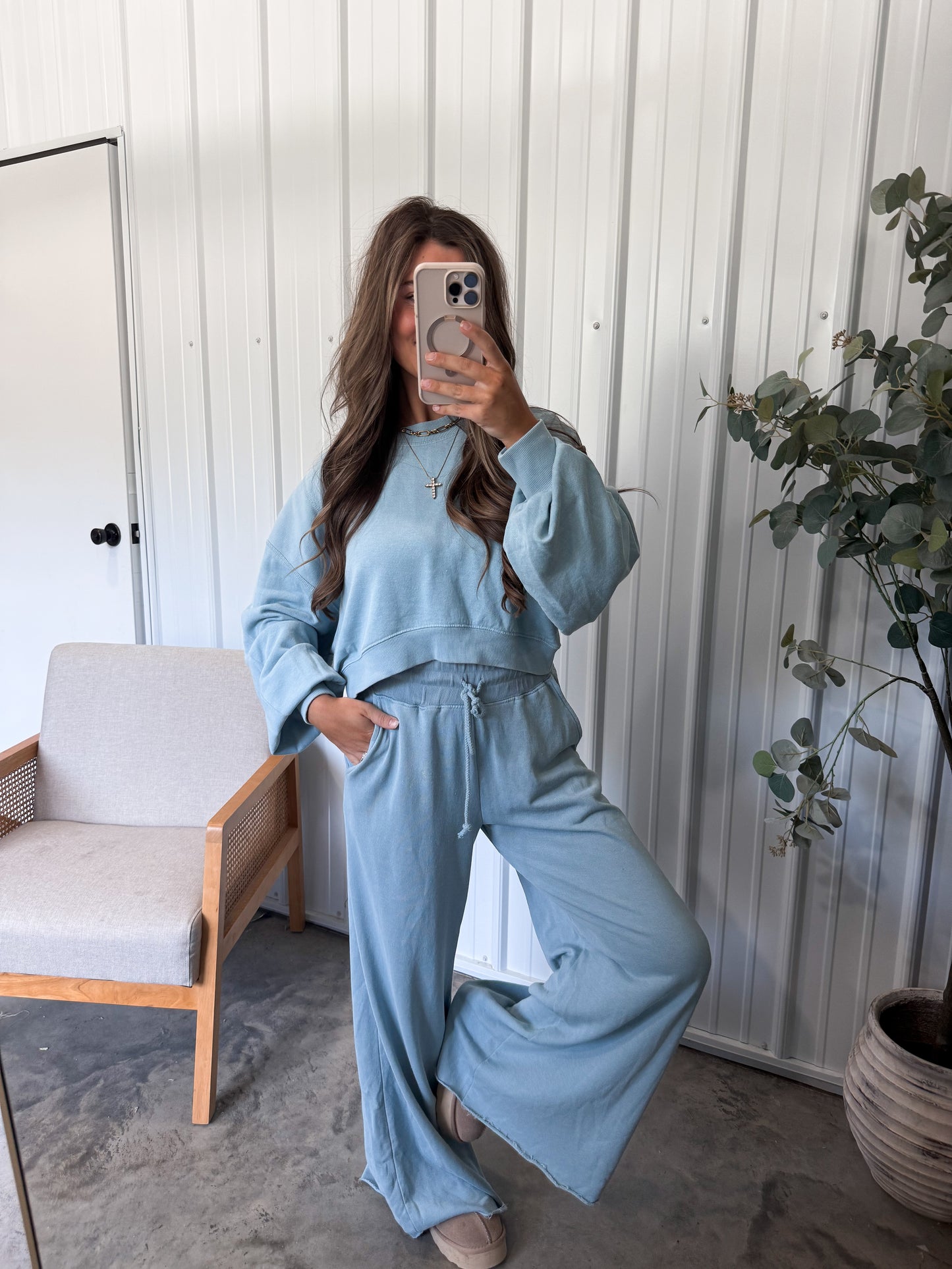 Pullover Halsey Set - sky