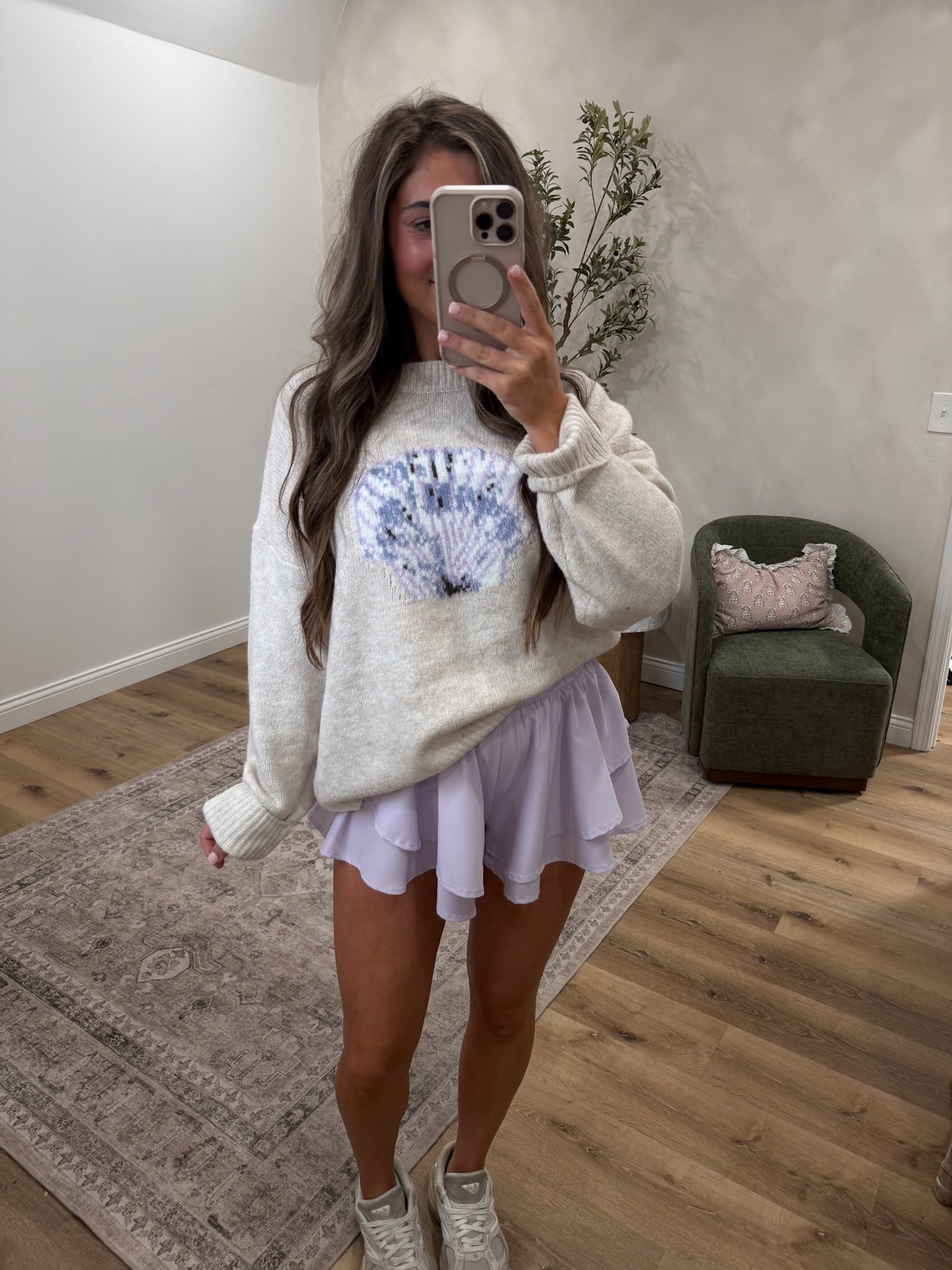 Chelsea Double Layered Athletic Shorts - lavender