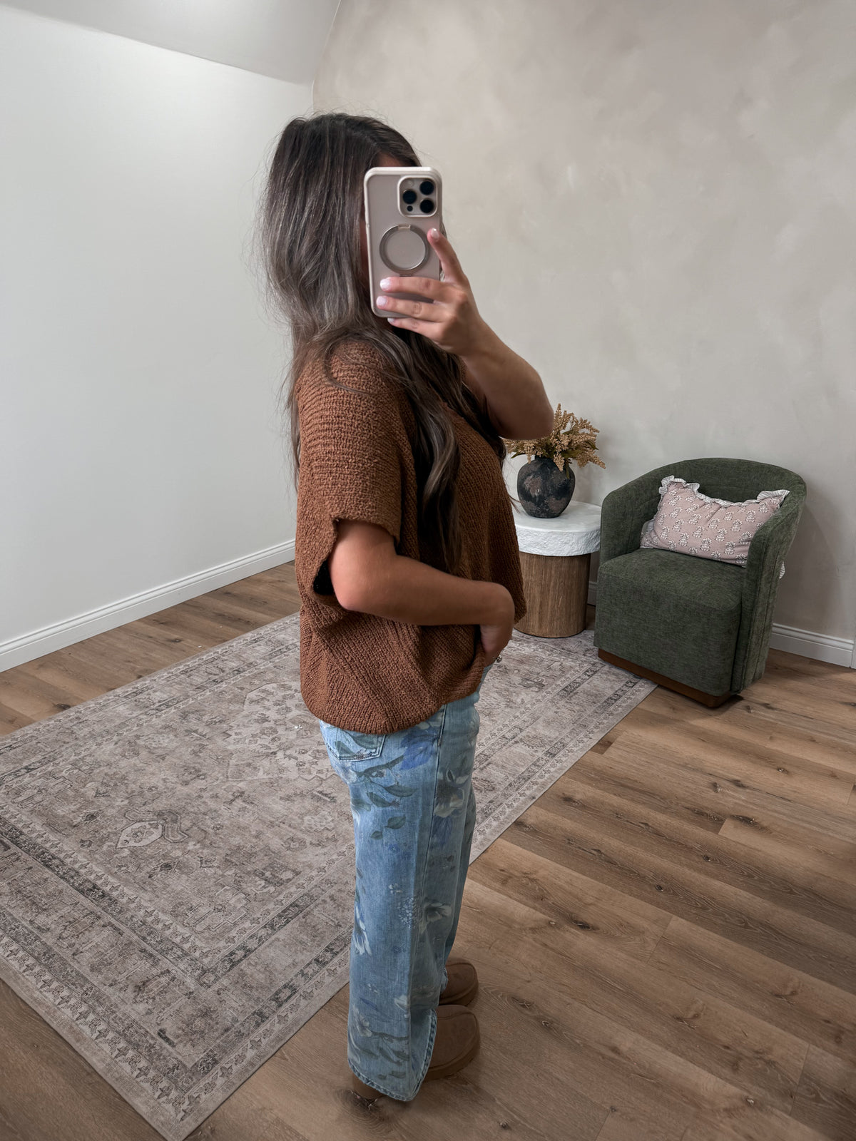 Everyday Knit tee - deep camel