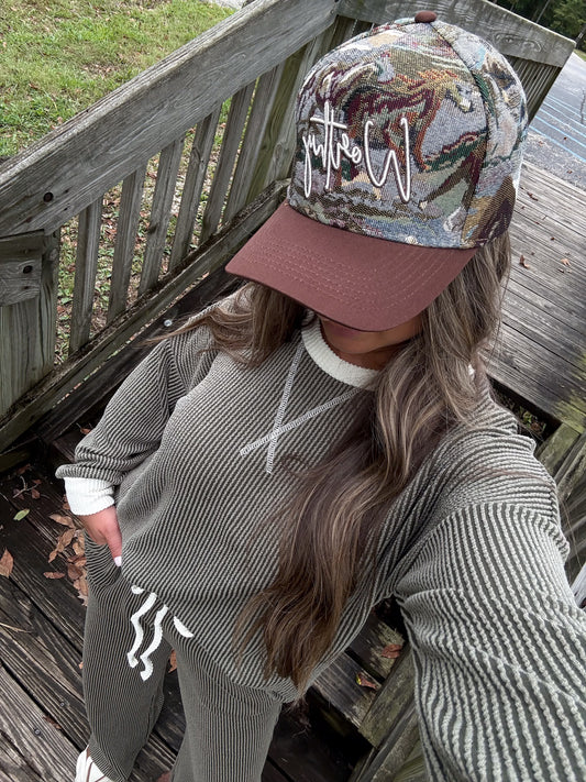 Worthy Embroidered Trucker Hat - Multi