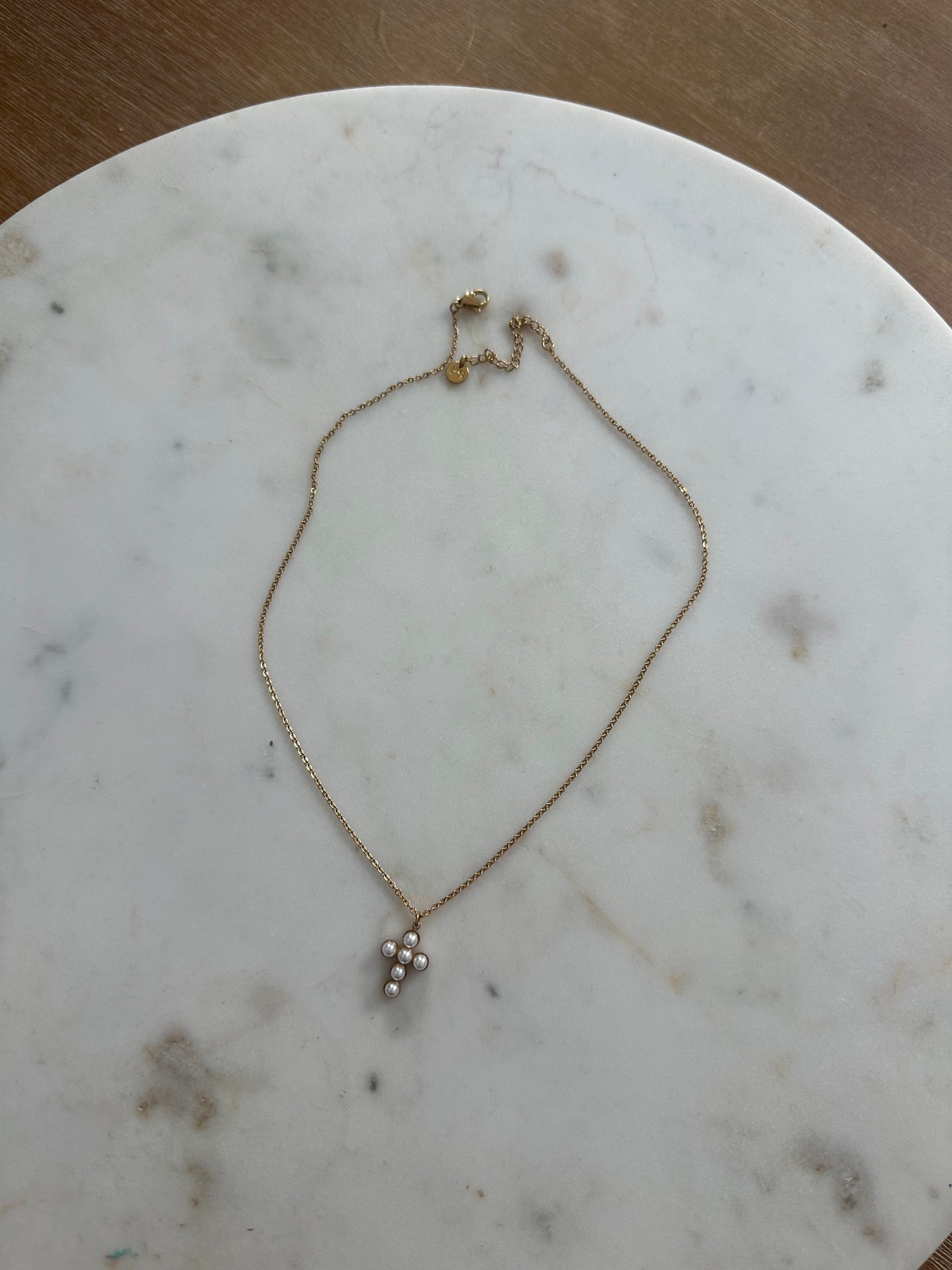 Grace of Faith Pearl Necklace- Waterproof *restocks*