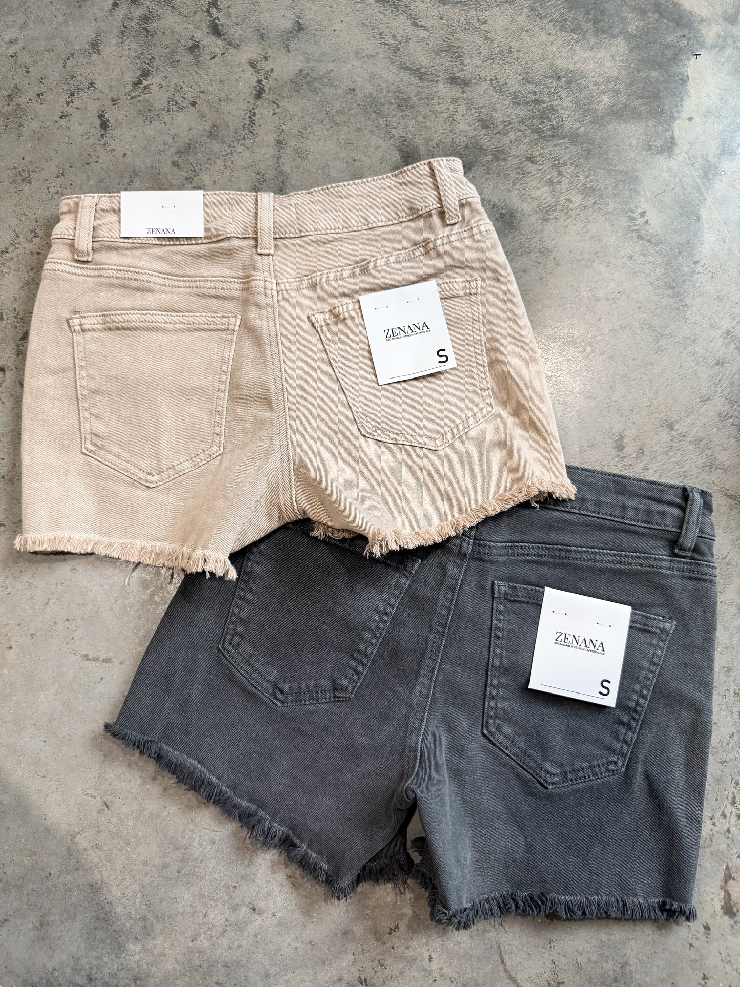 Acid Washed Denim Shorts- 2 colors