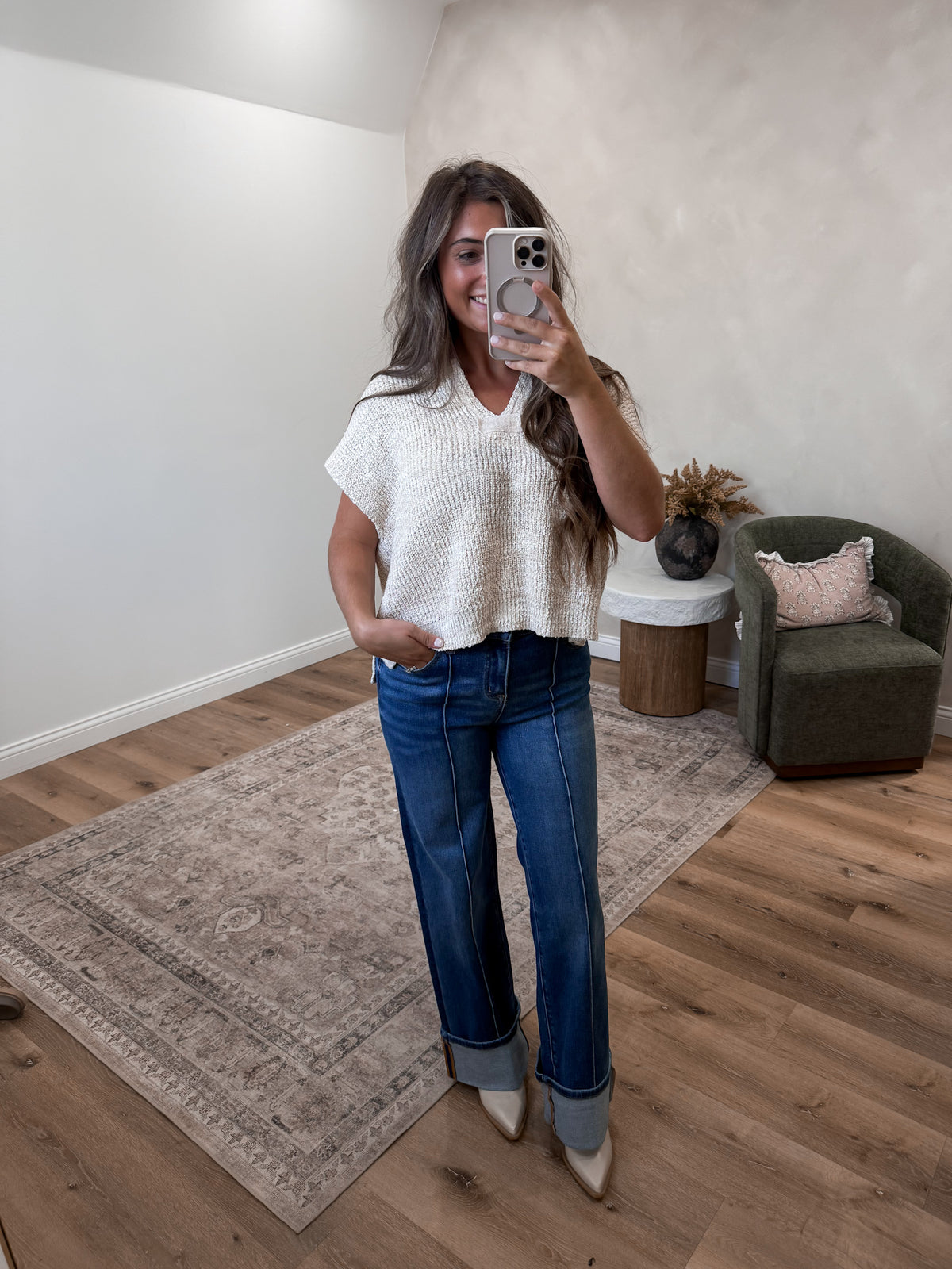Everyday Knit Tee - heathered beige