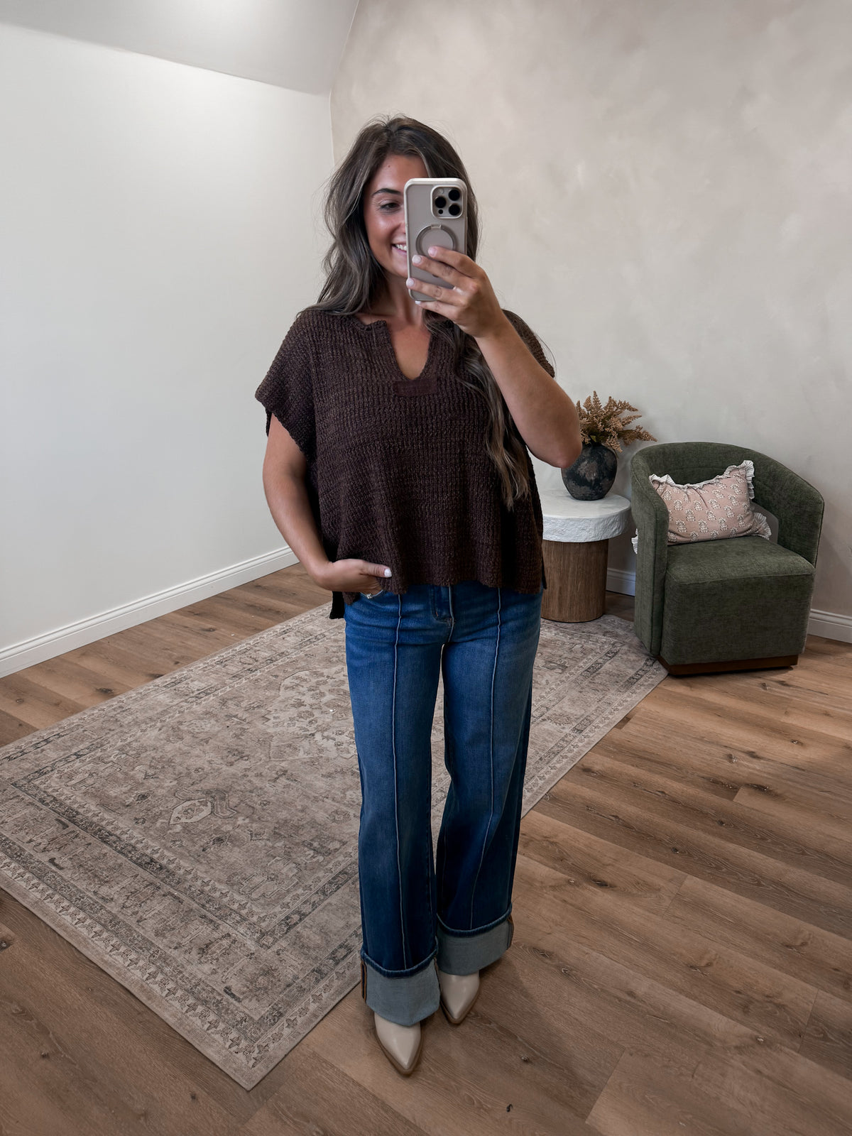 Everyday Knit Tee - brown