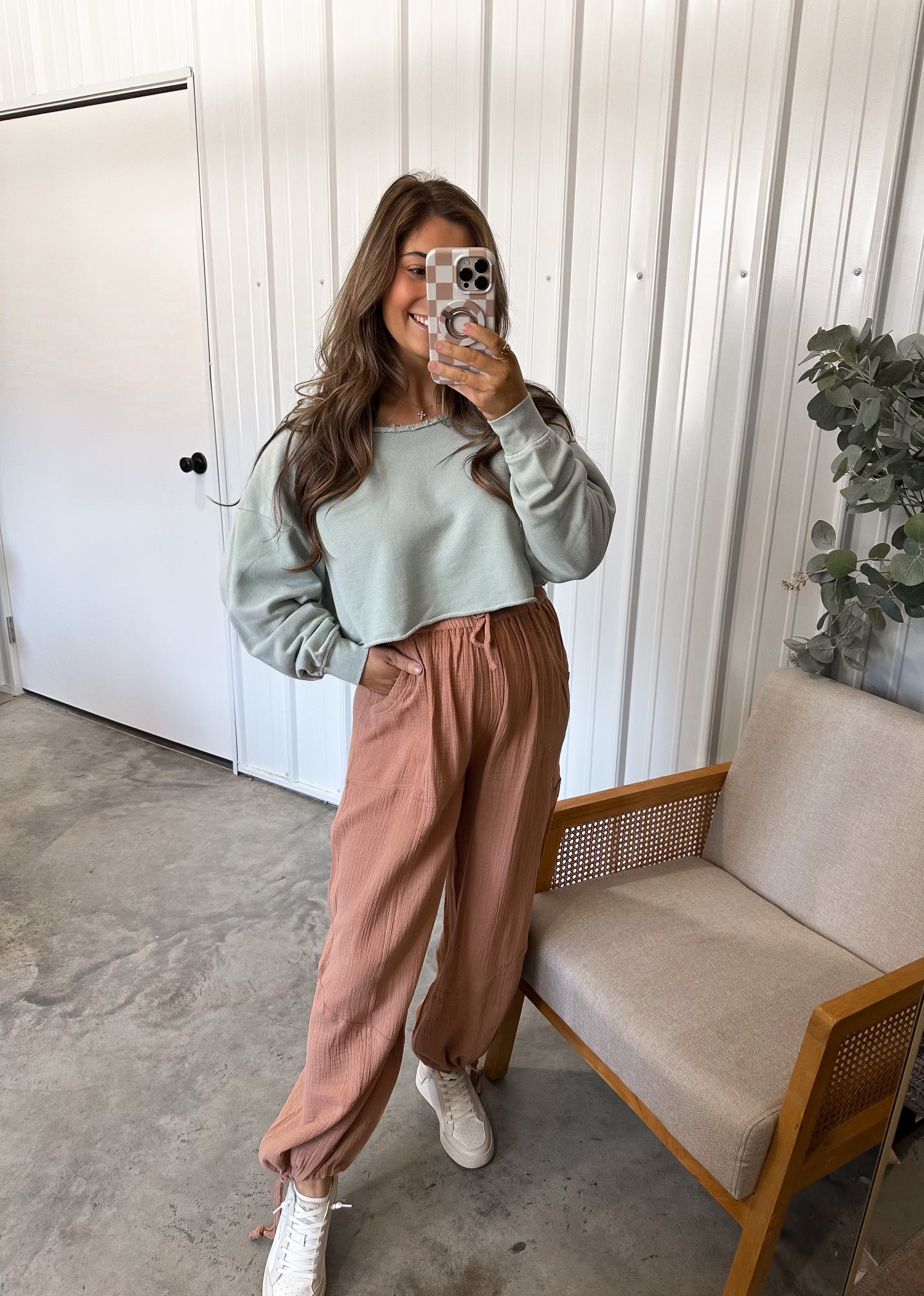 Breezy Boho Joggers- Clay