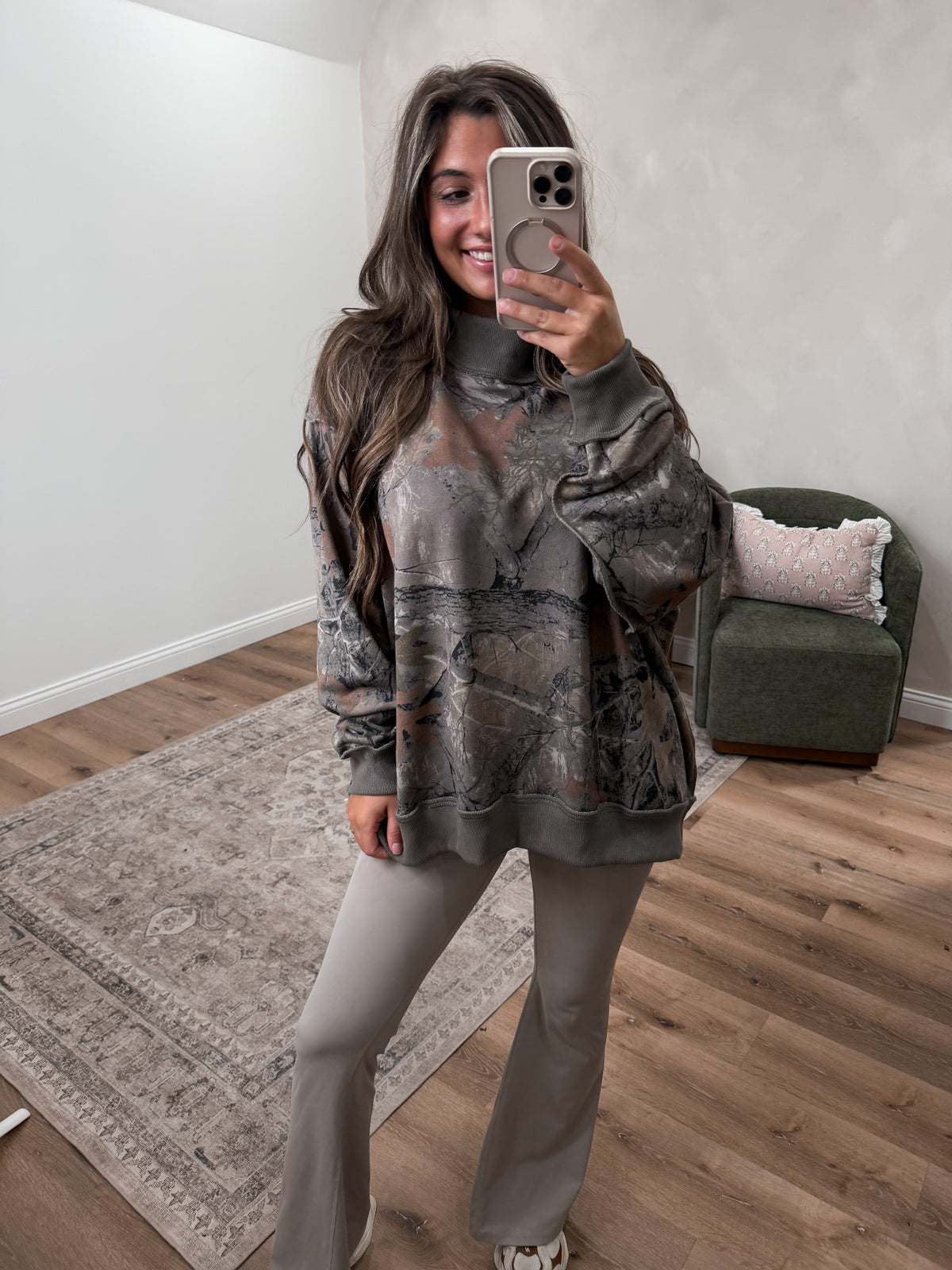 Real-tree Camo Mock Neck Pullover