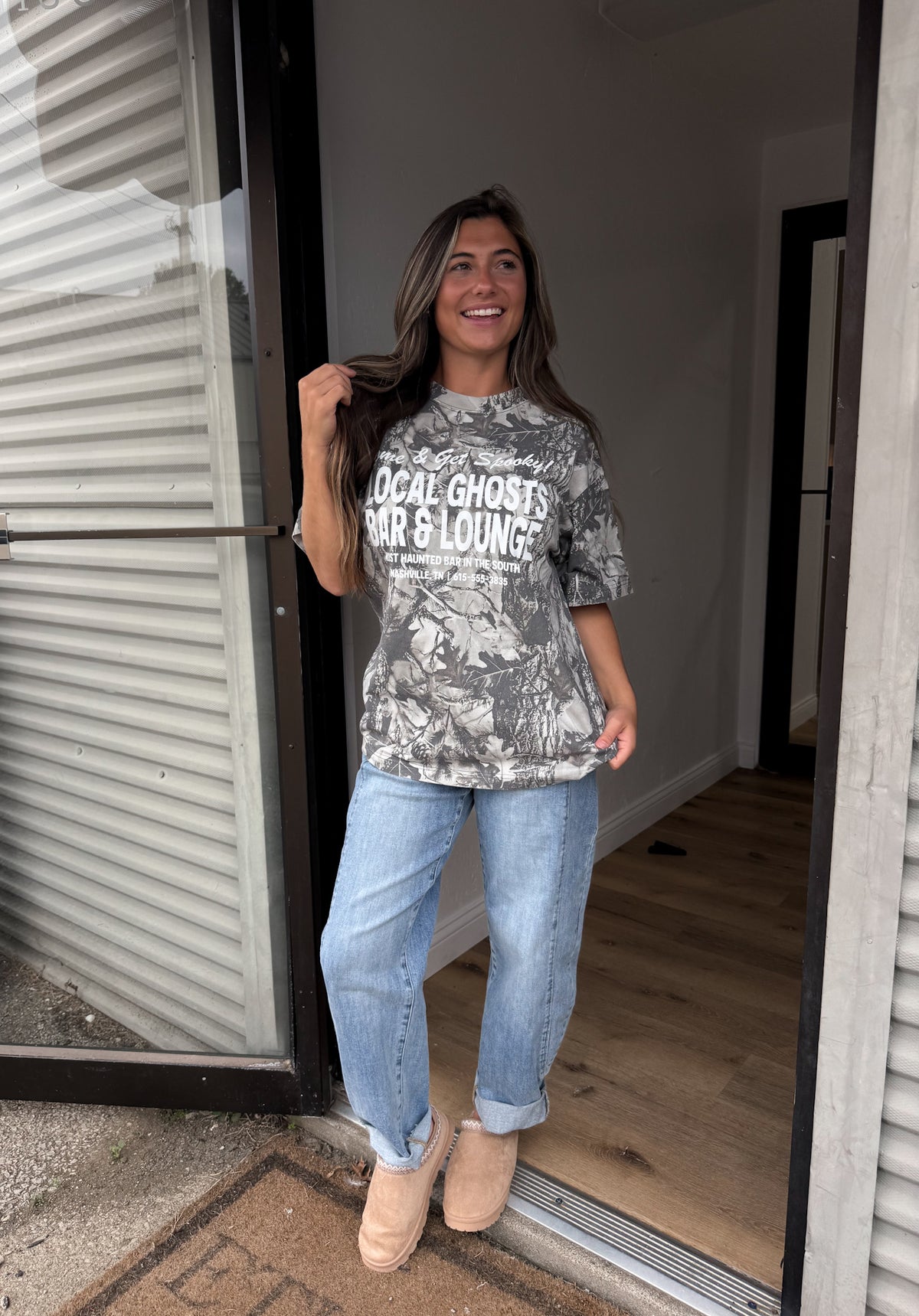 Local Ghosts Bar & Lounge Graphic - grey camo