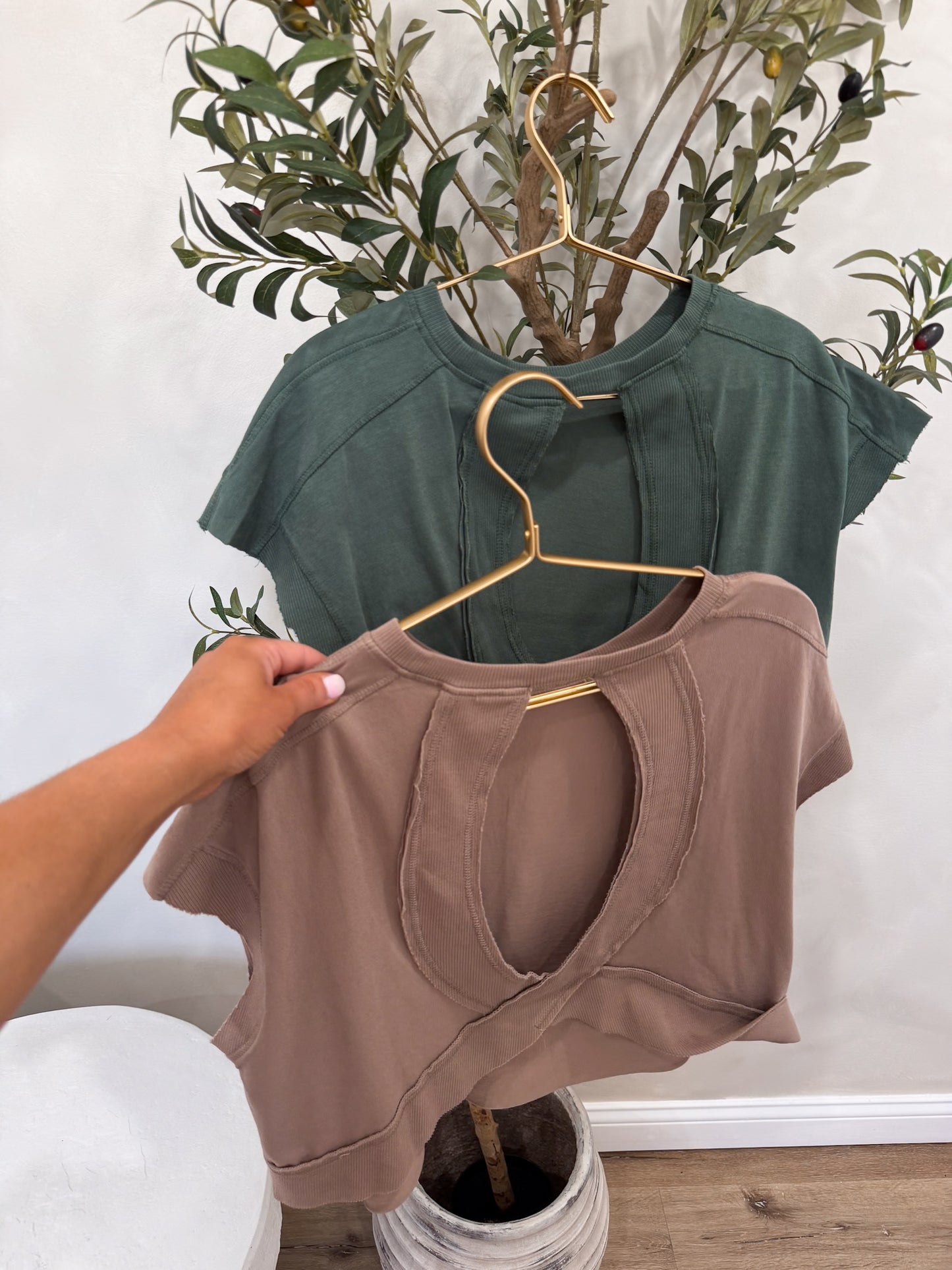 Sienna Open Back Top - green