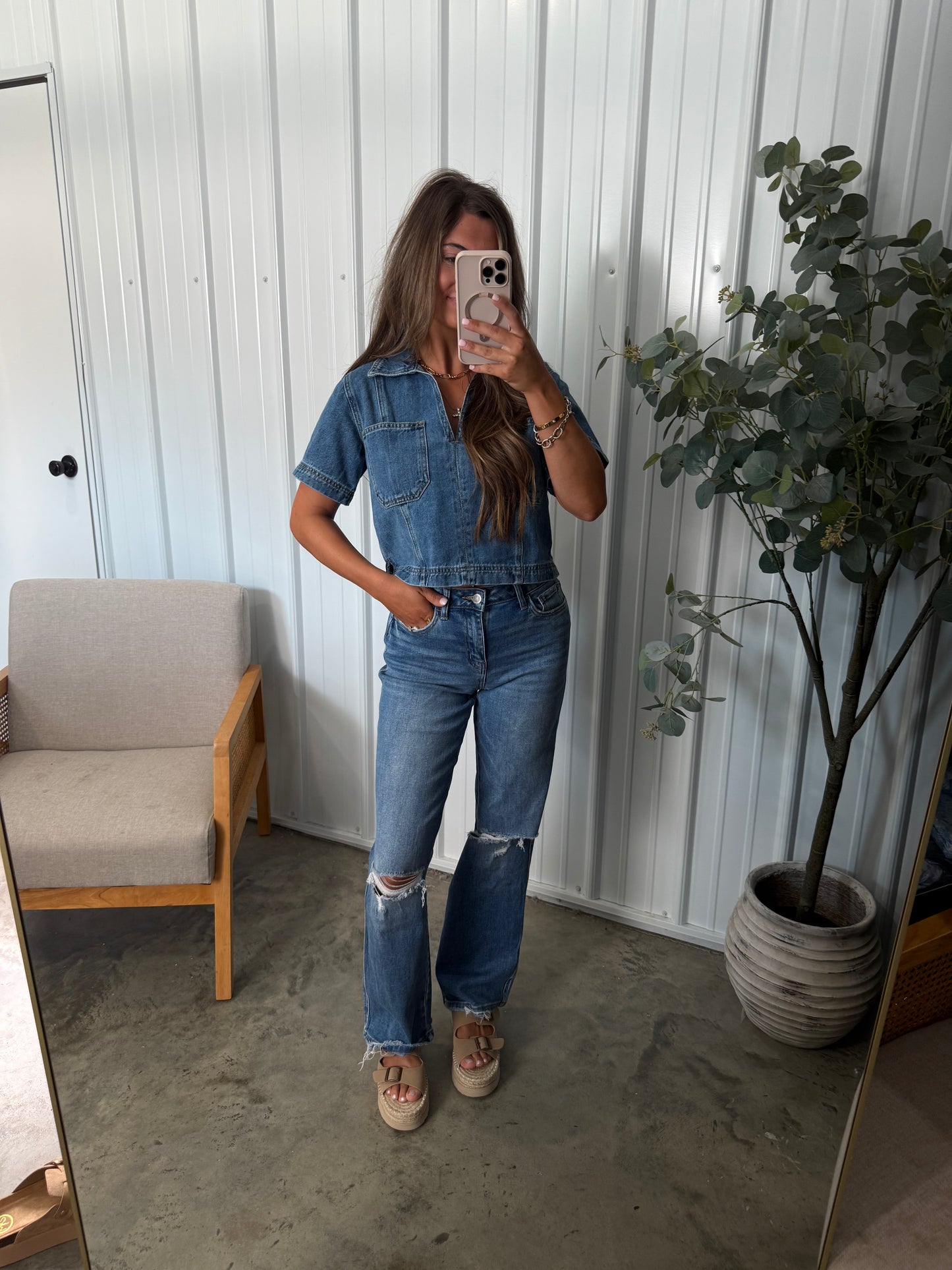 Gladden Jeans - High Rise Slim Wide *PREORDER FOR 9/1 SHIPMENT*