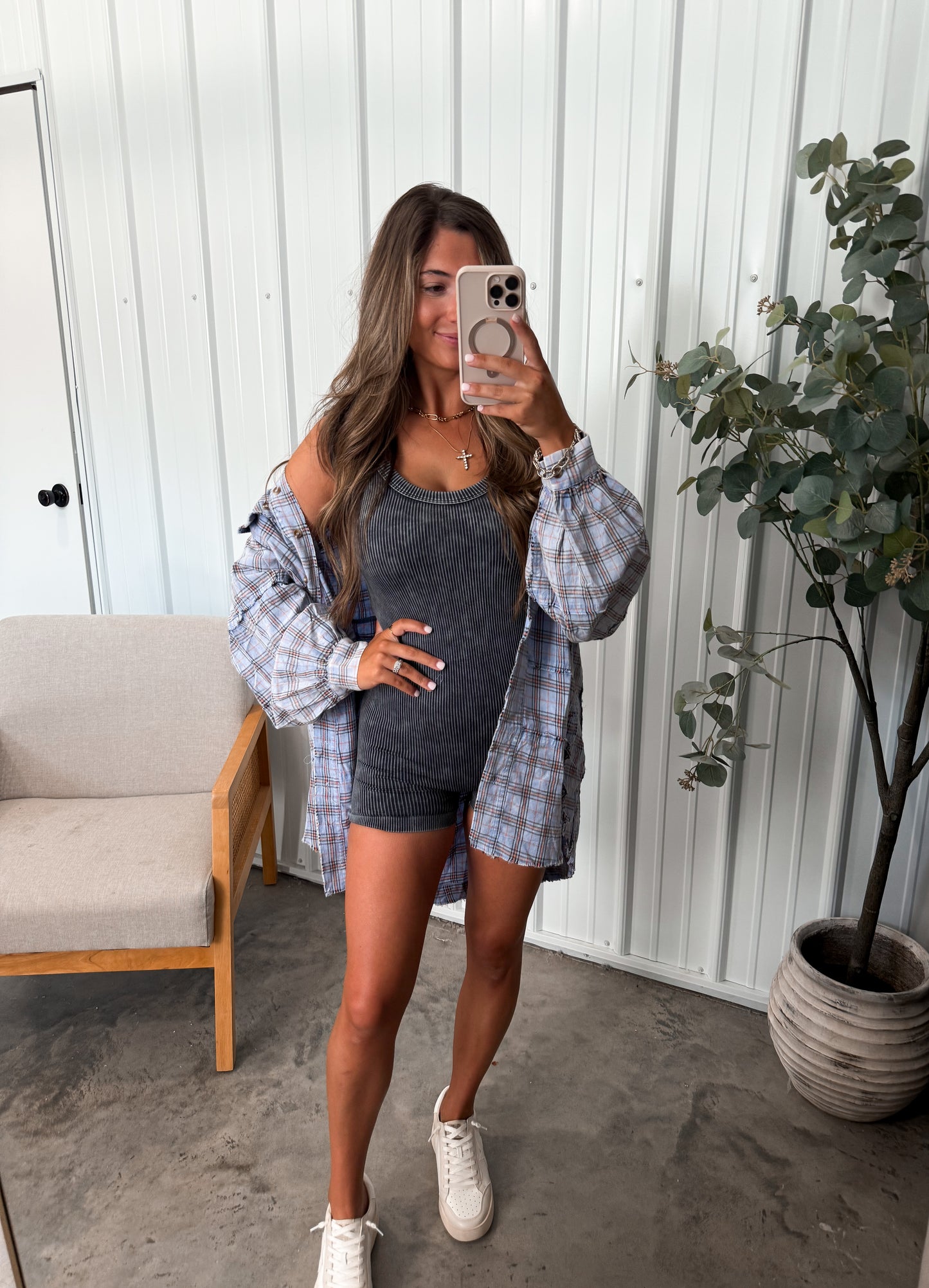 Peri Blue Washed Flannel