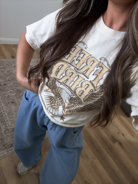 Vintage Free Bird Graphic - bone