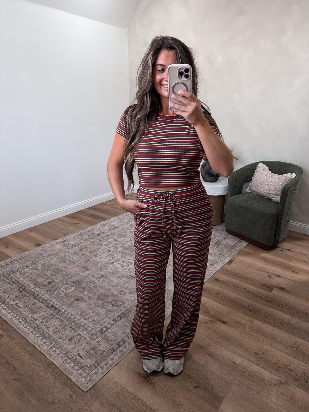 Victorious Striped Set - brown multi