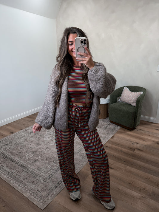 Comfort Club Chunky Knit Cardigan - mocha