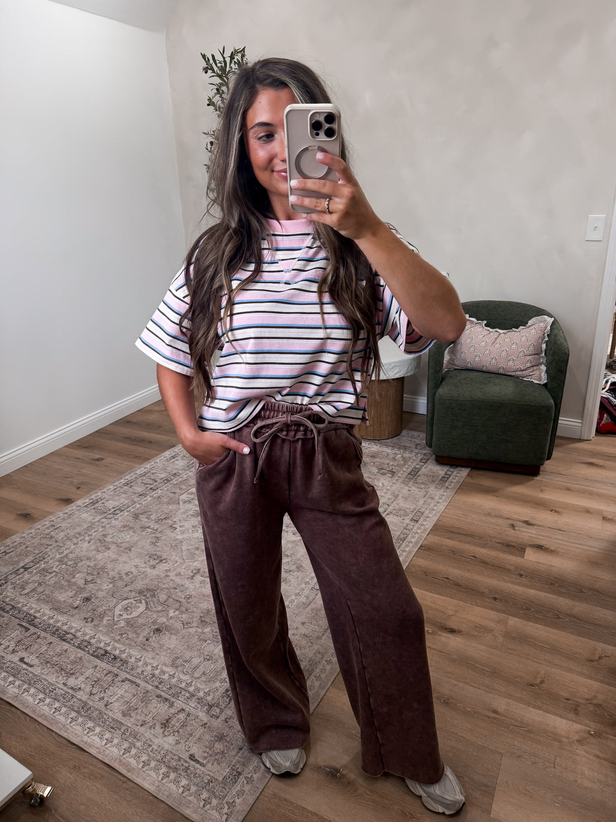 Elsa Fleece Lounge Pants - brown