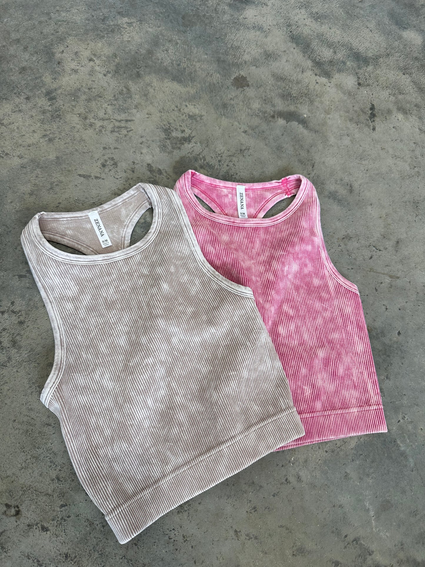 Rachel Ribbed Tank- Ash Mocha