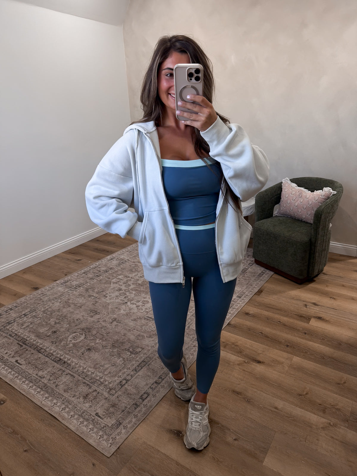 No Pressure Fleece Zip-Up - bone