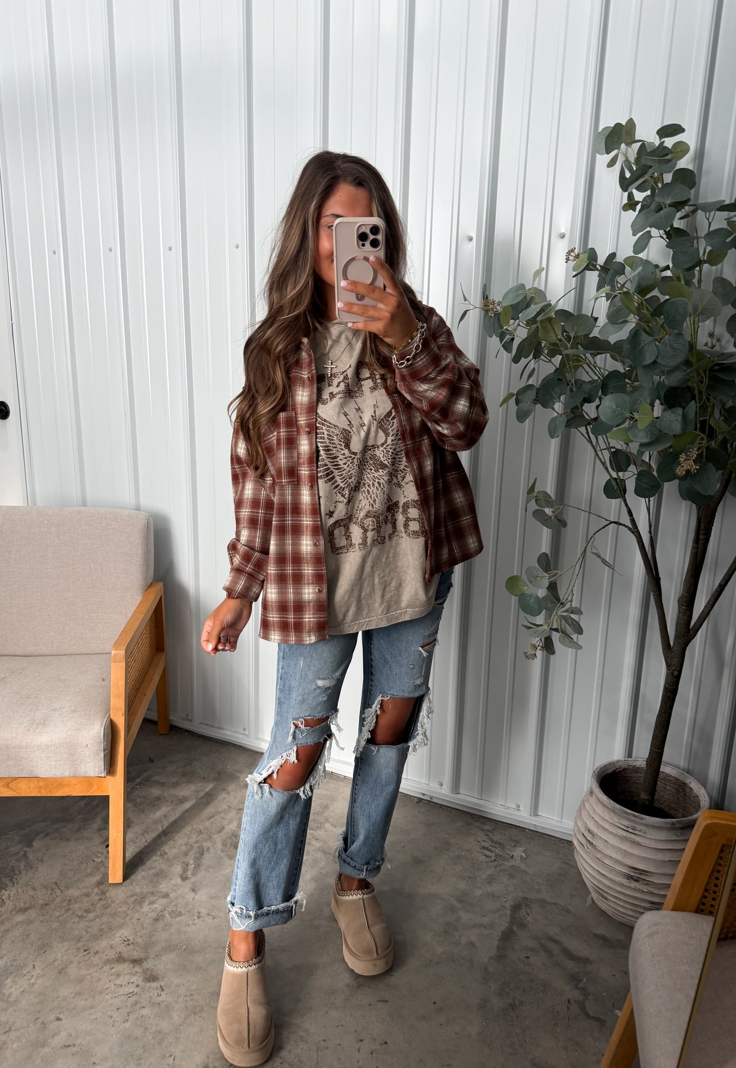 Brighten Distressed Straight Jeans