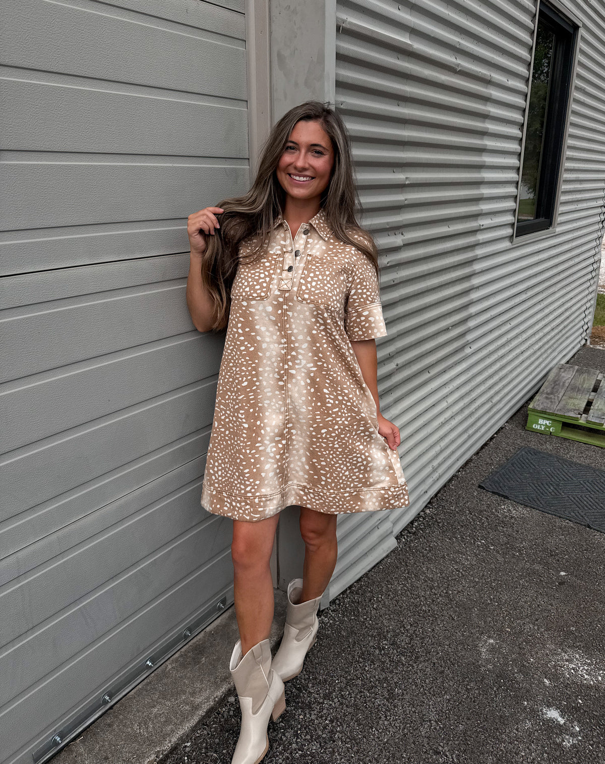 The Fawn Mini Dress - camel