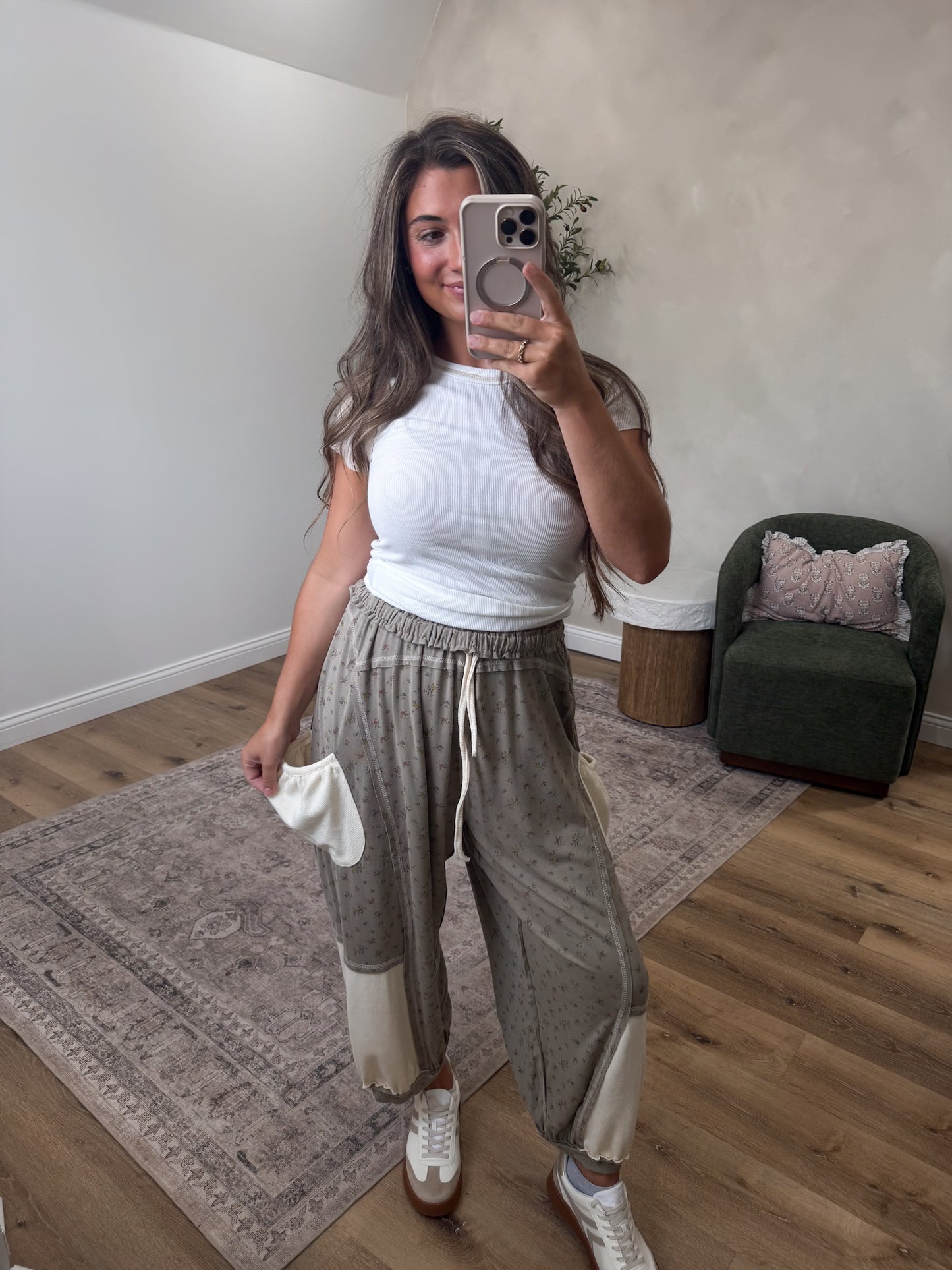Amelia Ribbed Tee - ivory/latte