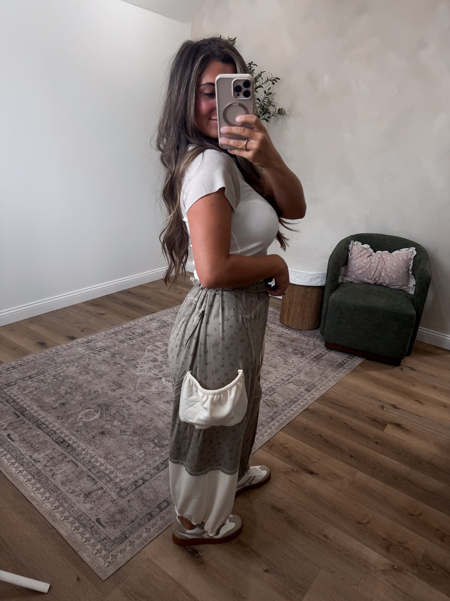 Camilla Barrel Joggers - sage