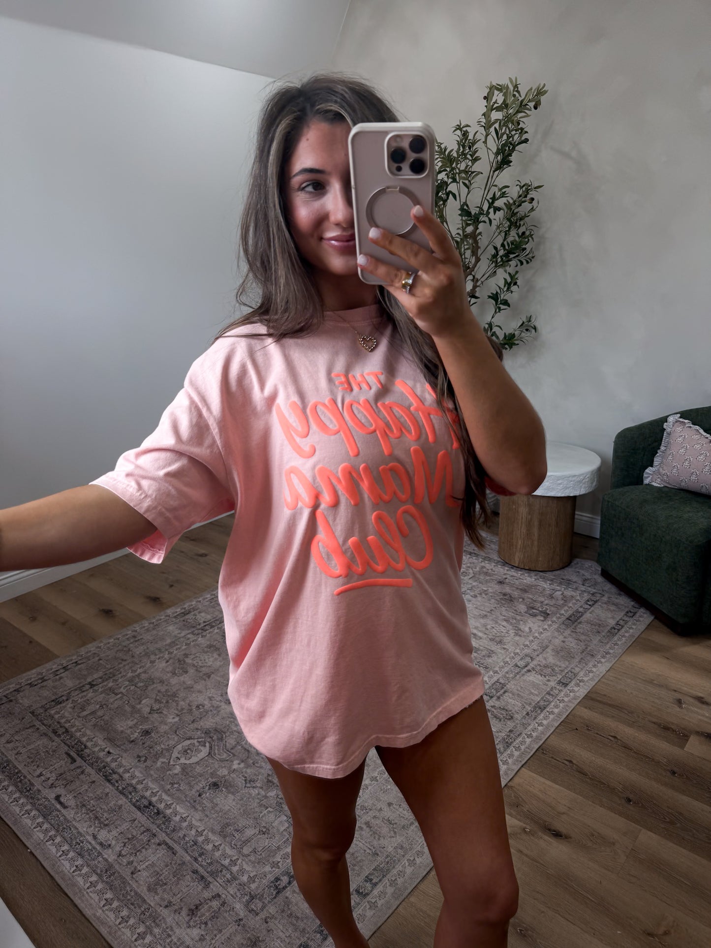 The Happy Mama Club Tee - peach