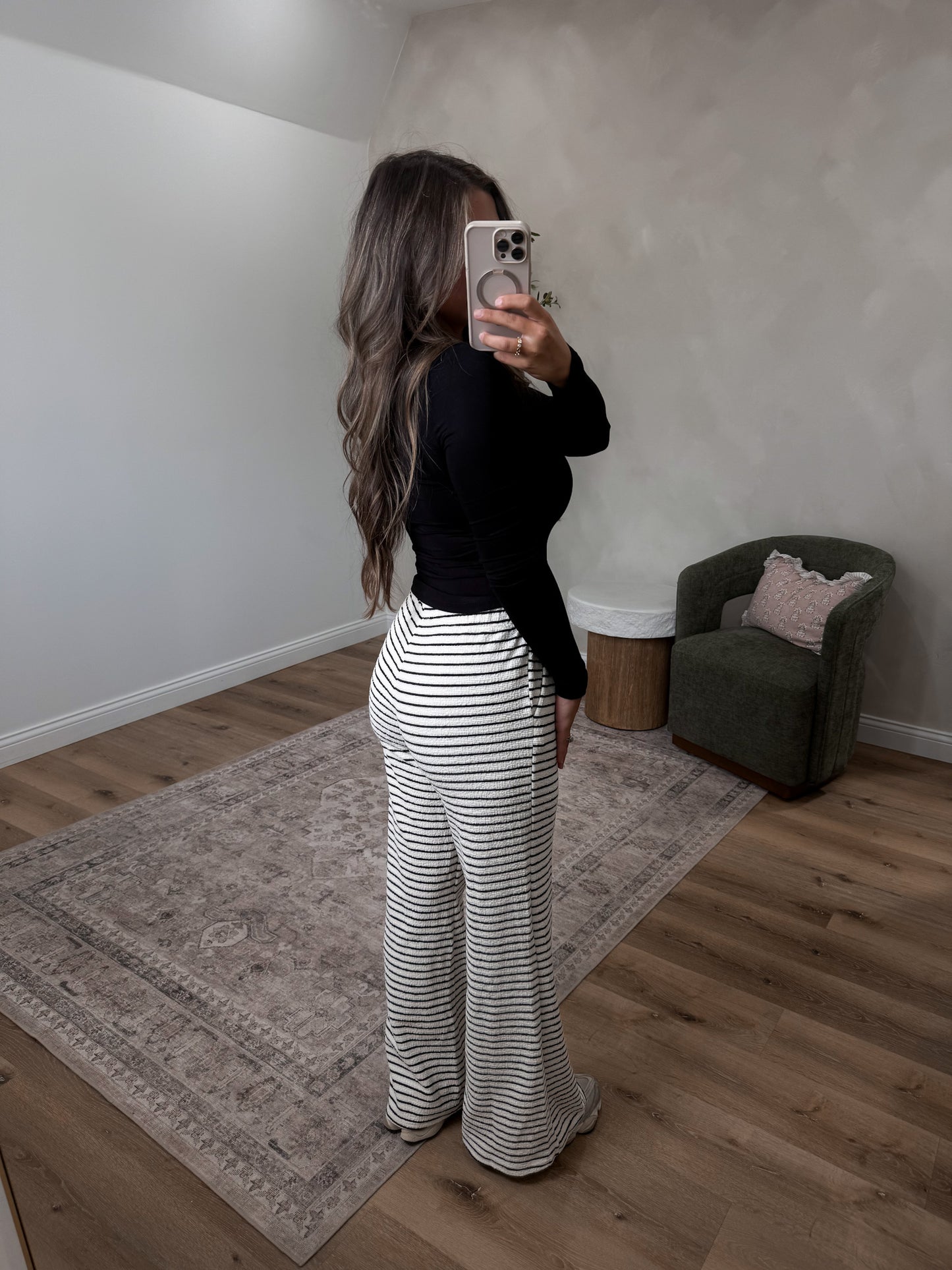 Stella Striped Lounge Pants - cream *PREORDER FOR 8/28