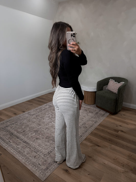 Stella Striped Lounge Pants - cream *PREORDER FOR 8/28