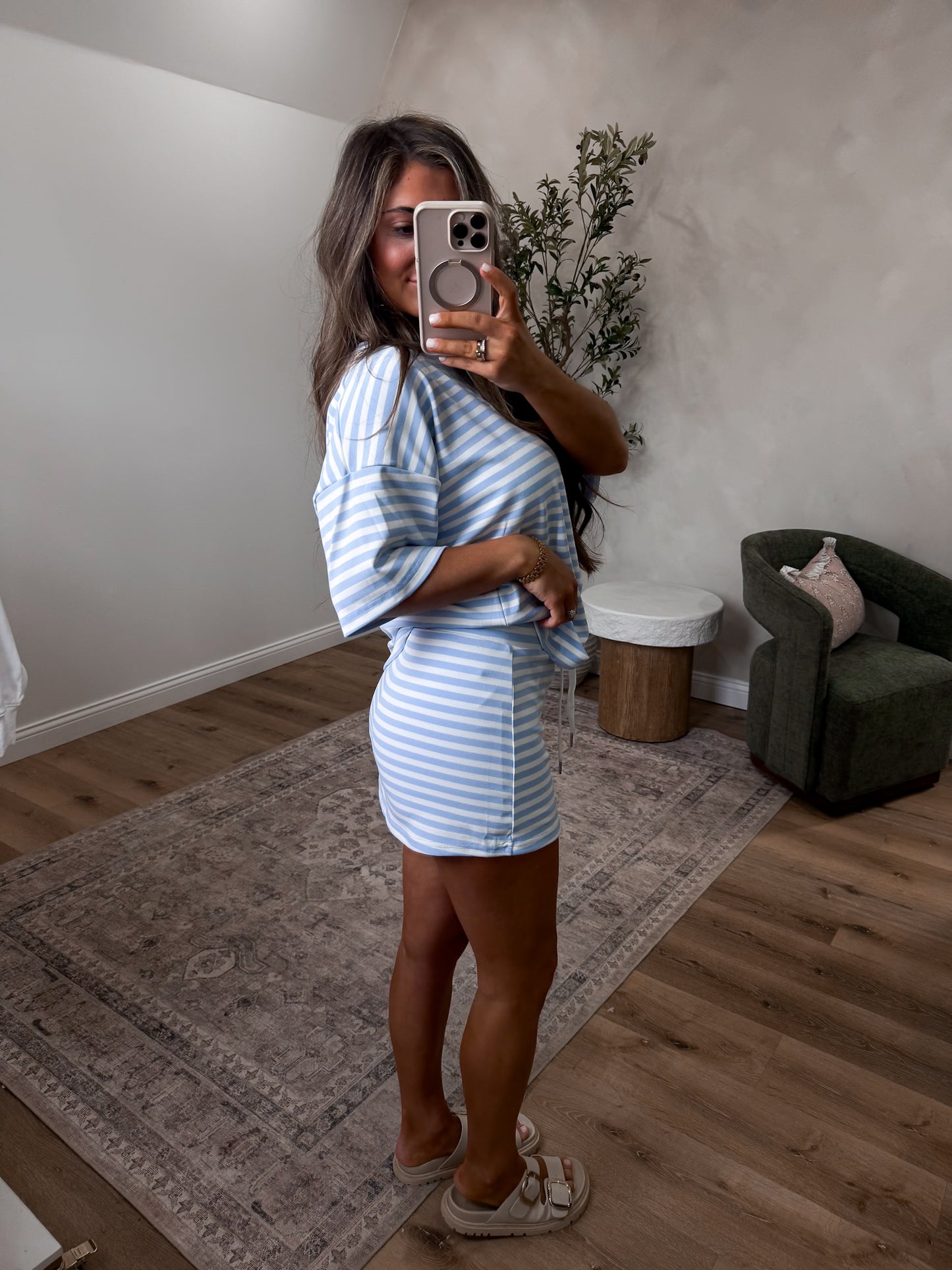 Angelica Skort Set - light blue/white