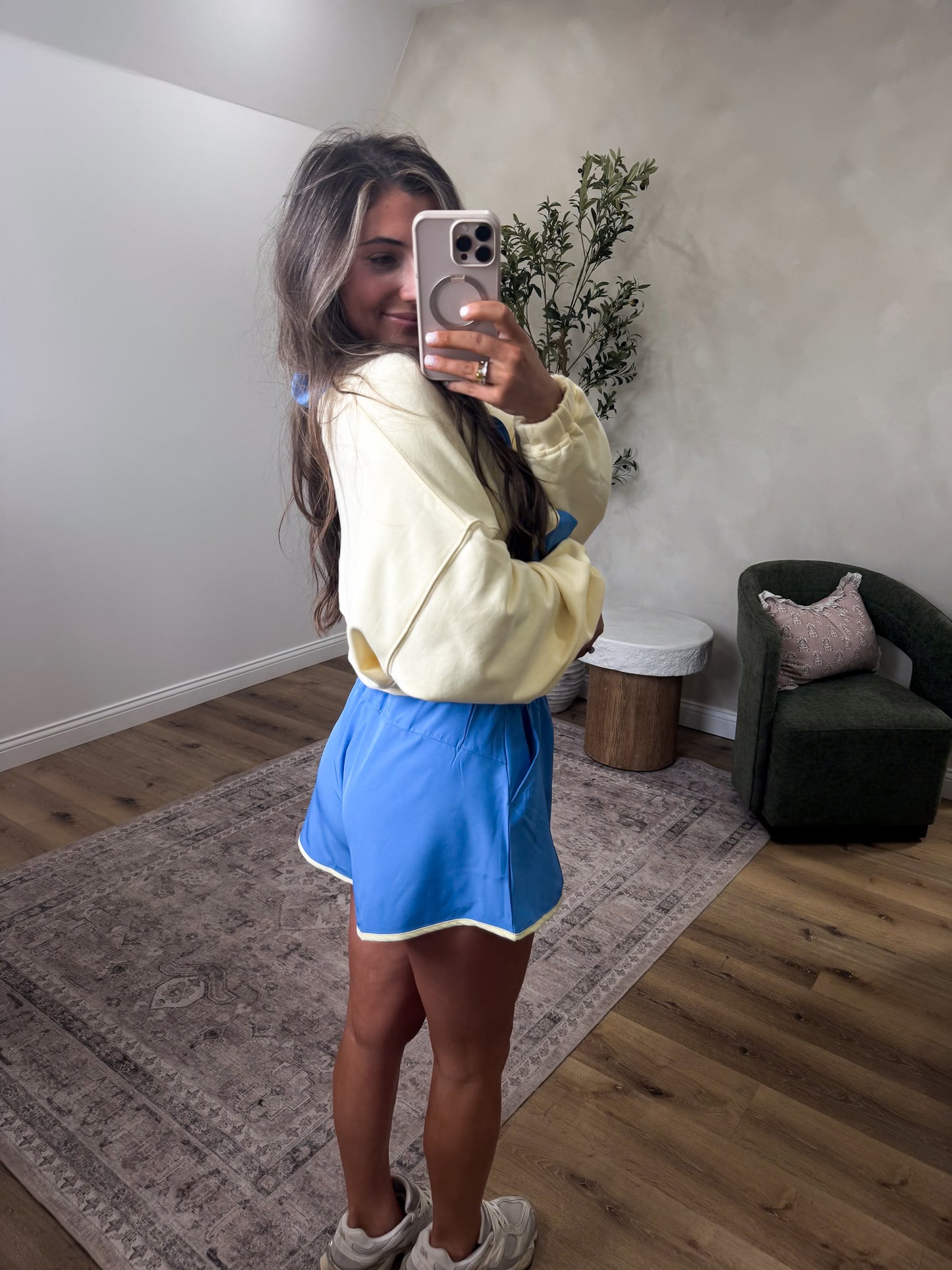 Breezy Babe French Terry Set - lemonilla/aqua splash