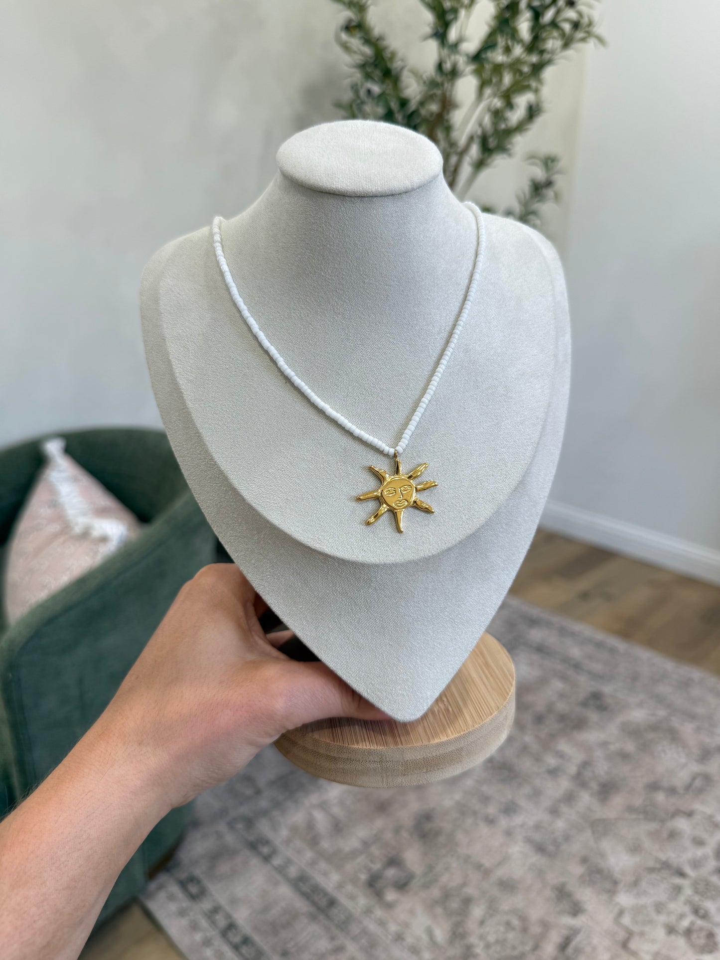 Lumi Sun Beaded Necklace - waterproof