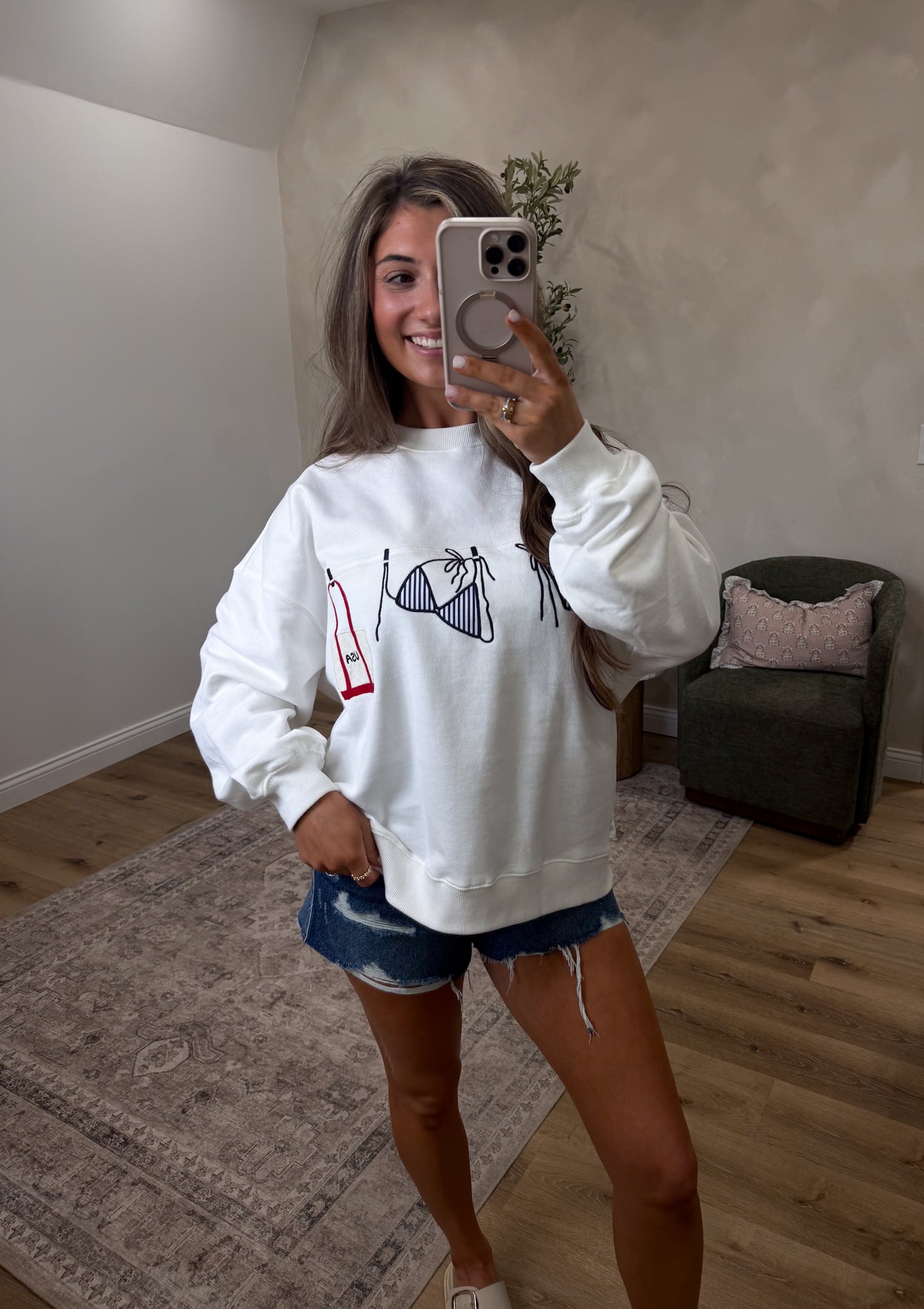 Americana Elements Pullover - white