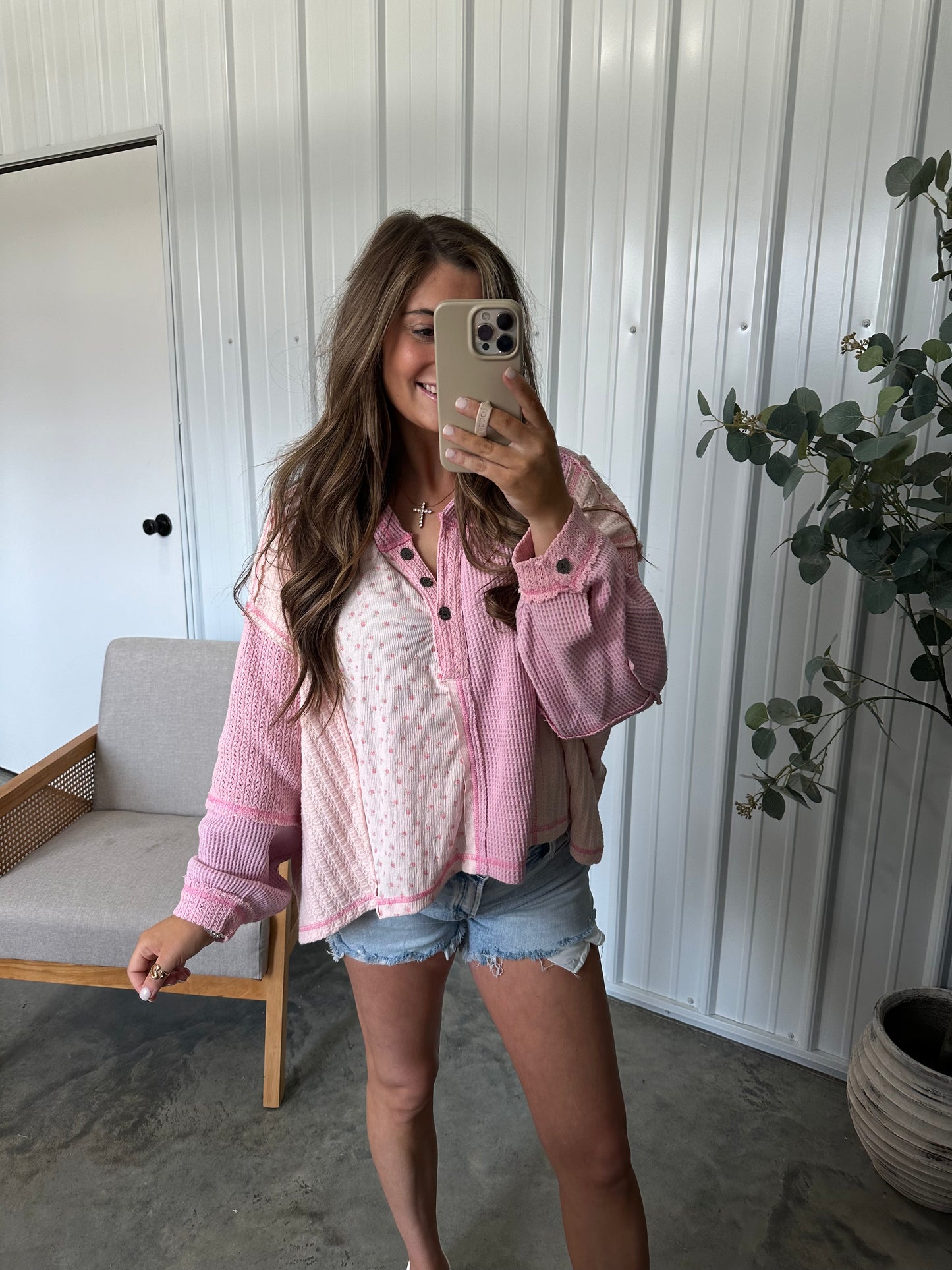 Hydrangea Pullover- Pink