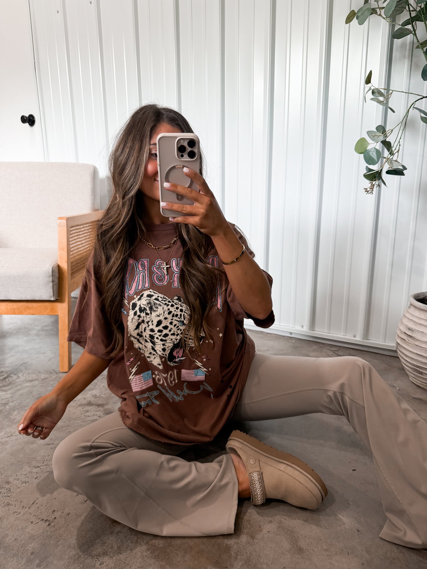 Rock n Roll 1976 World Tour Tee- Brown
