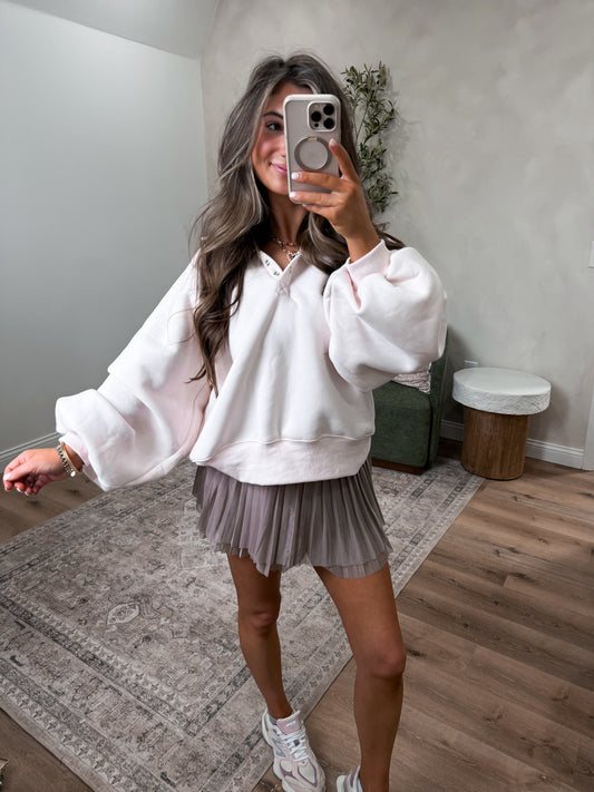 Luxe Piper Pullover - powder pink
