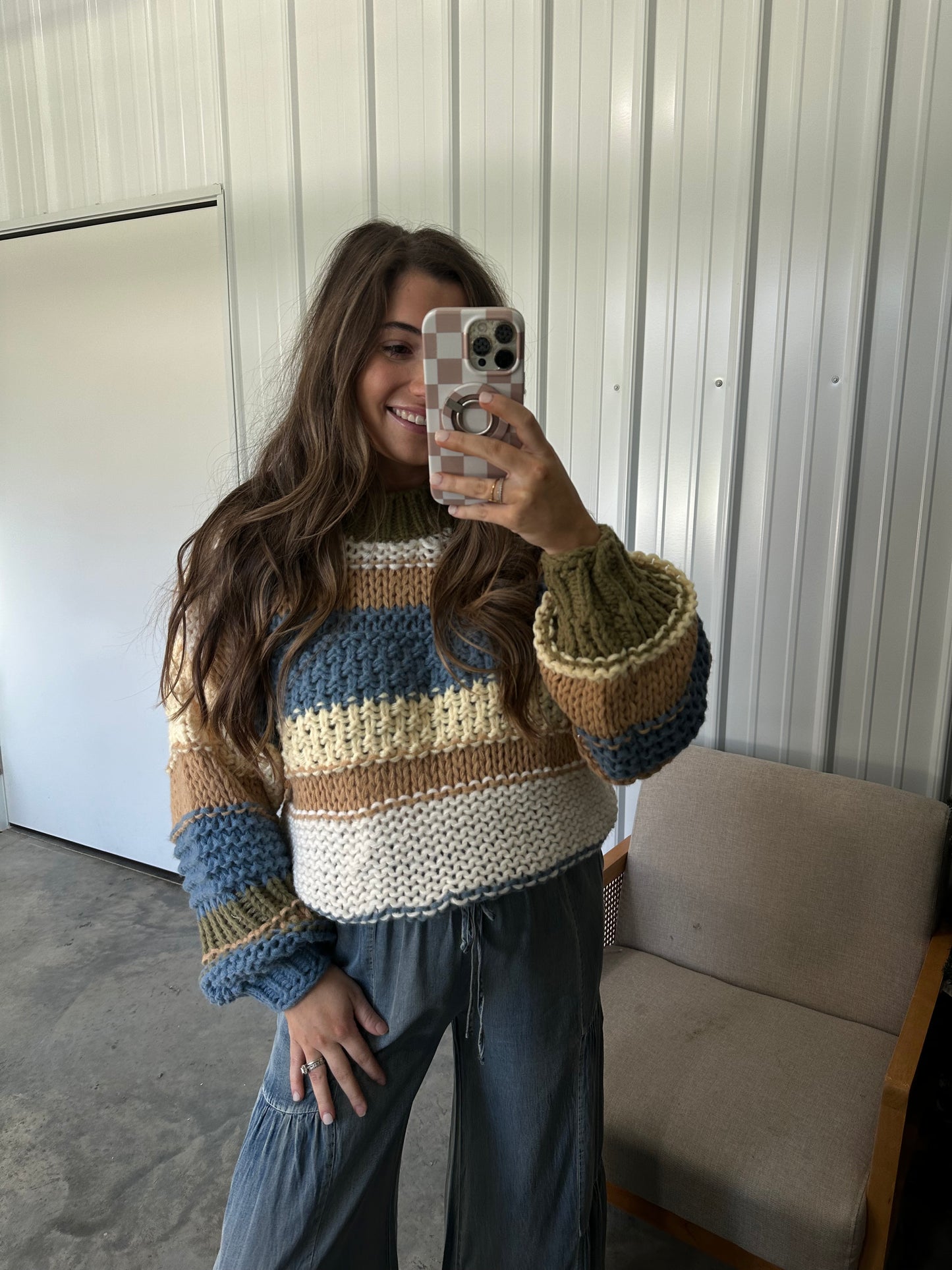 Chelsea Striped Chunky Sweater