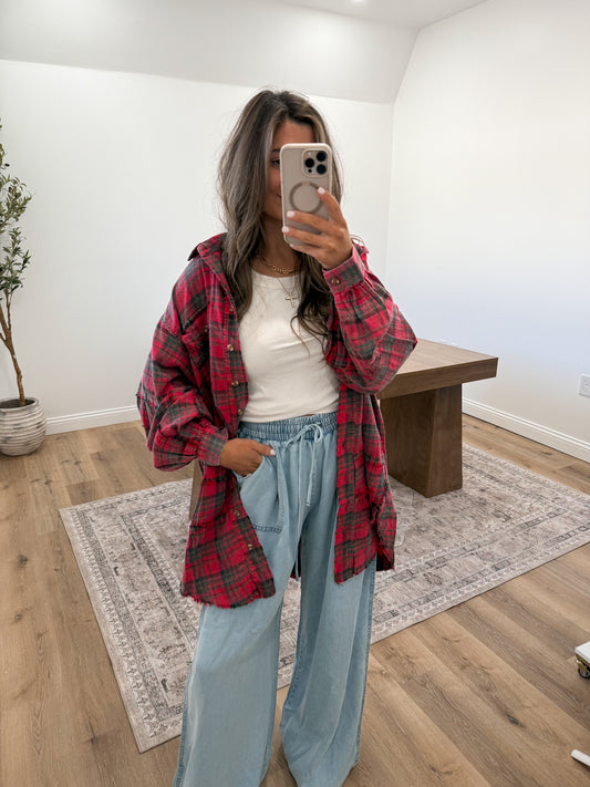 Wavelyn Flannel - Red