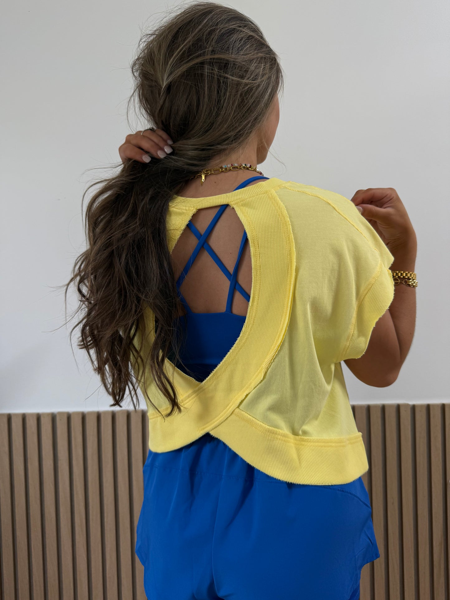 Sienna Open Back Top - yellow glow