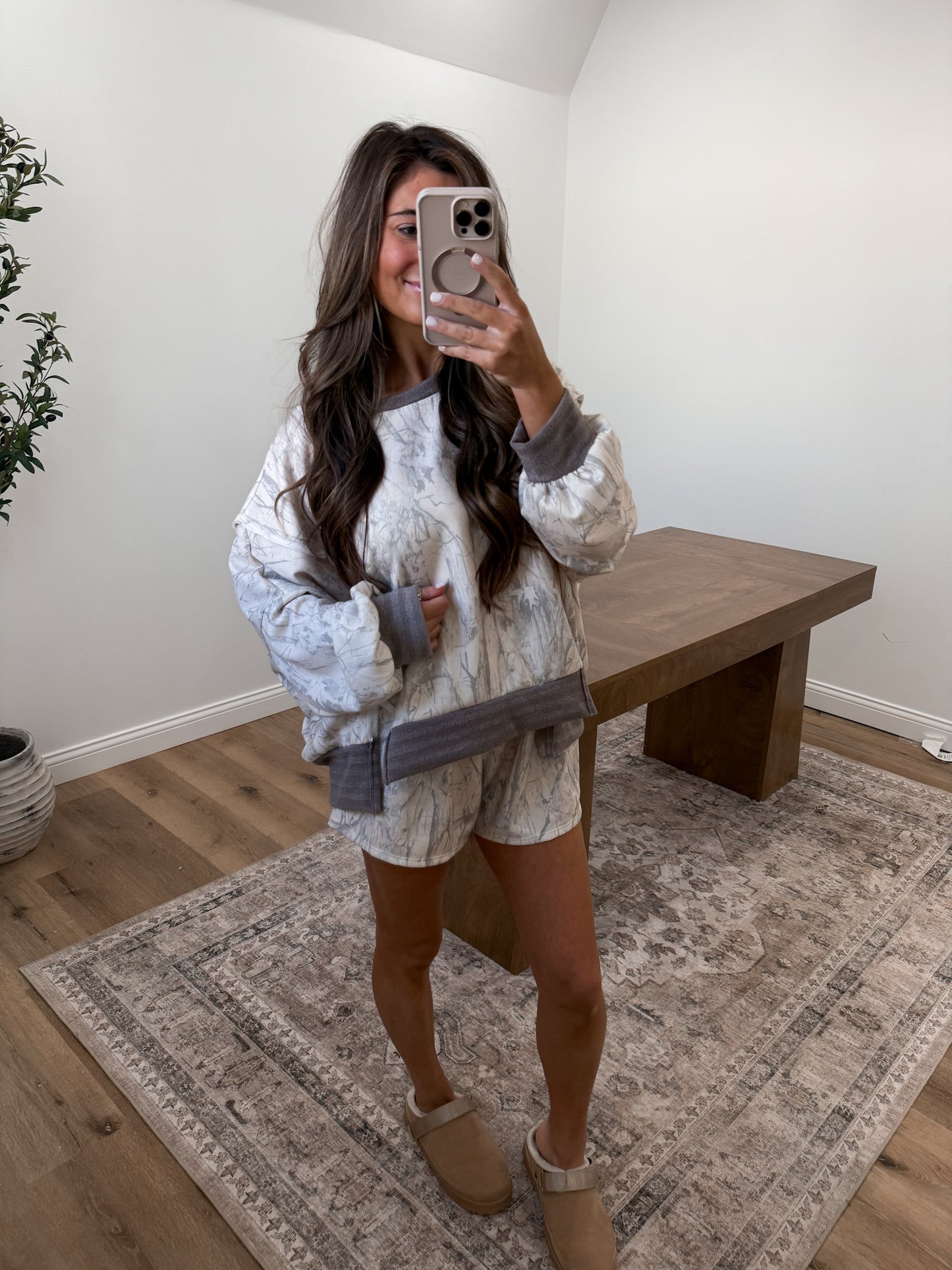 Ultrasoft Washed Camo Lounge Set