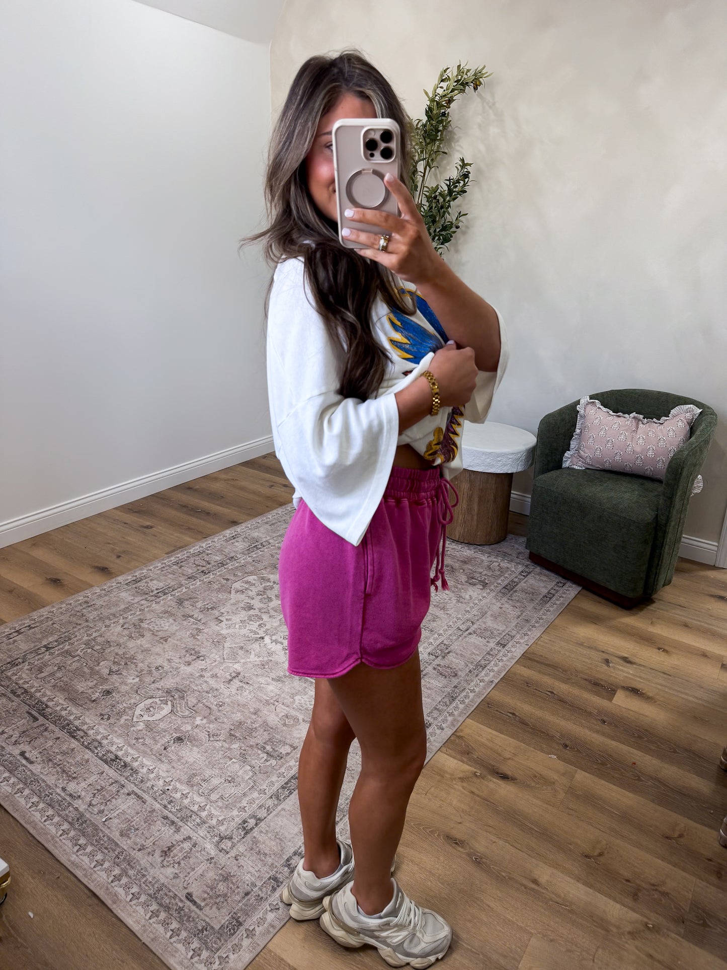 Easy Days Mineral Washed Shorts - dark red