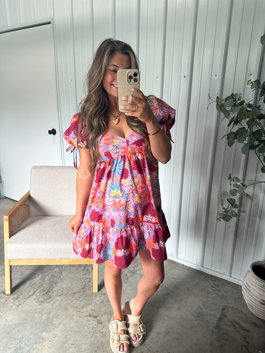 Jane Floral mini Dress