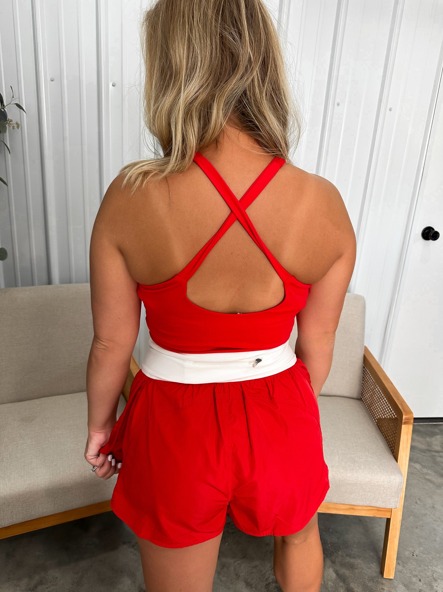 Race Day Red Active Romper