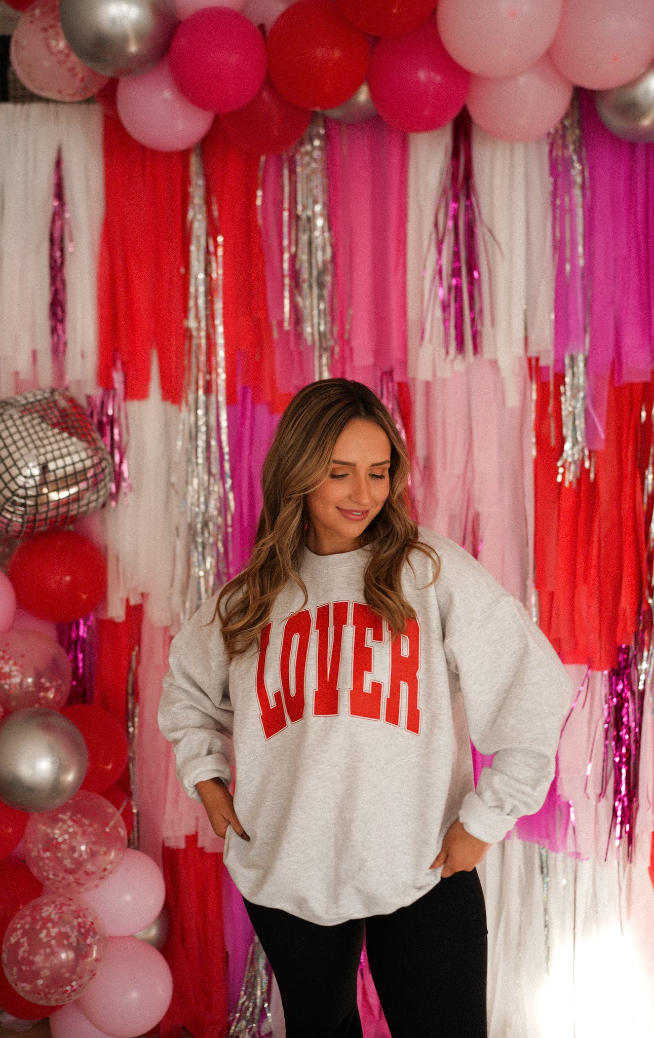 ‘Lover' Heather Grey Crew