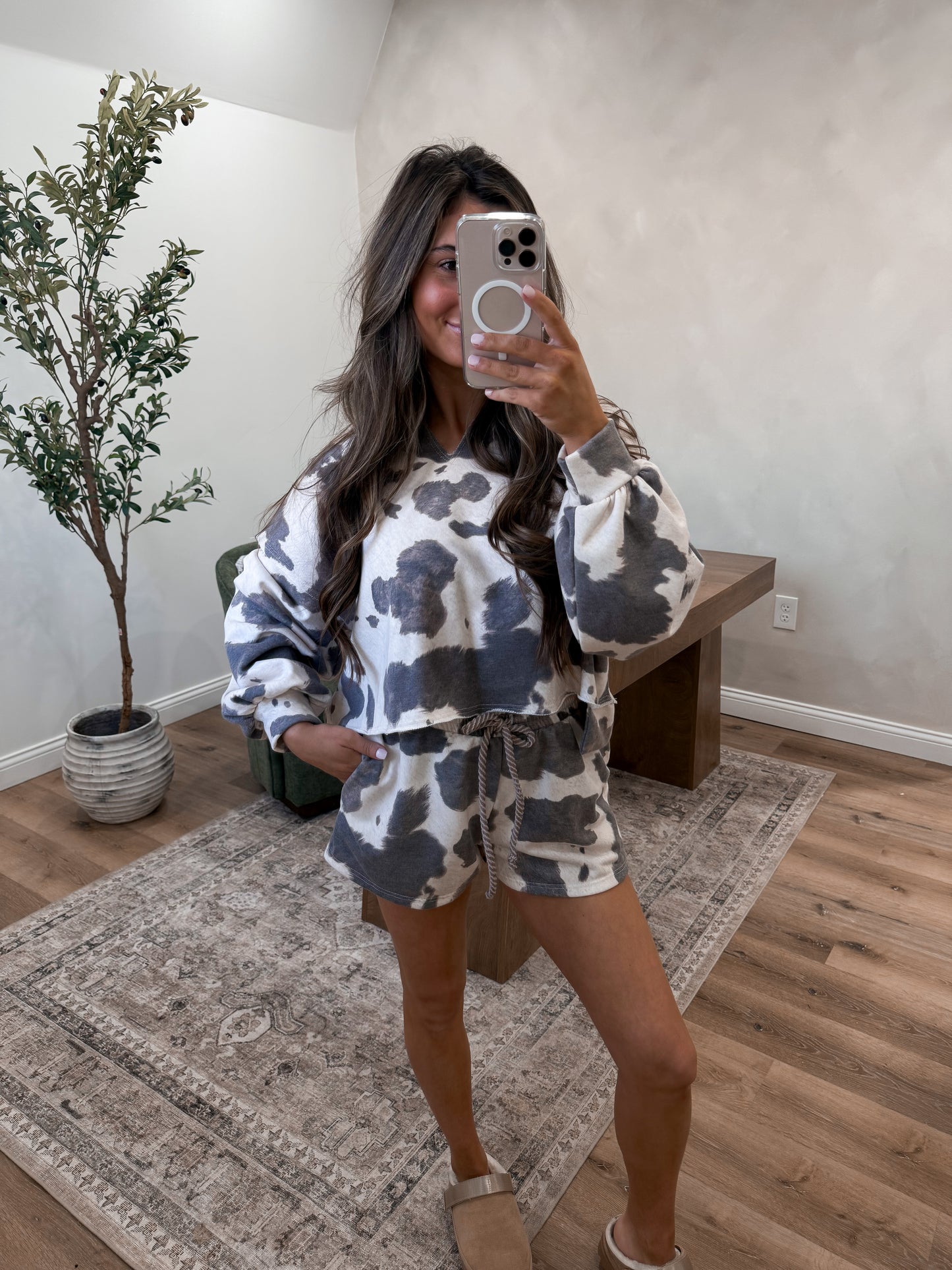 Cozy western Set - Cow Print