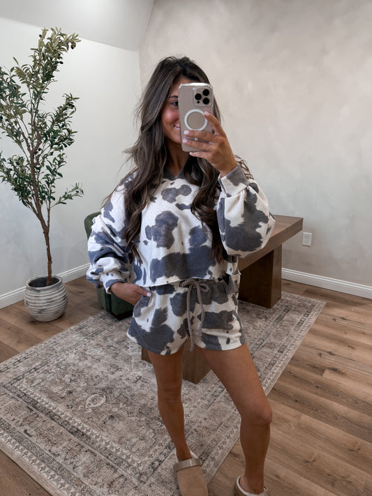 Cozy western Set - Cow Print
