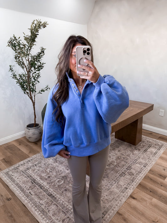 Piper Pullover - vintage Peri-Blue
