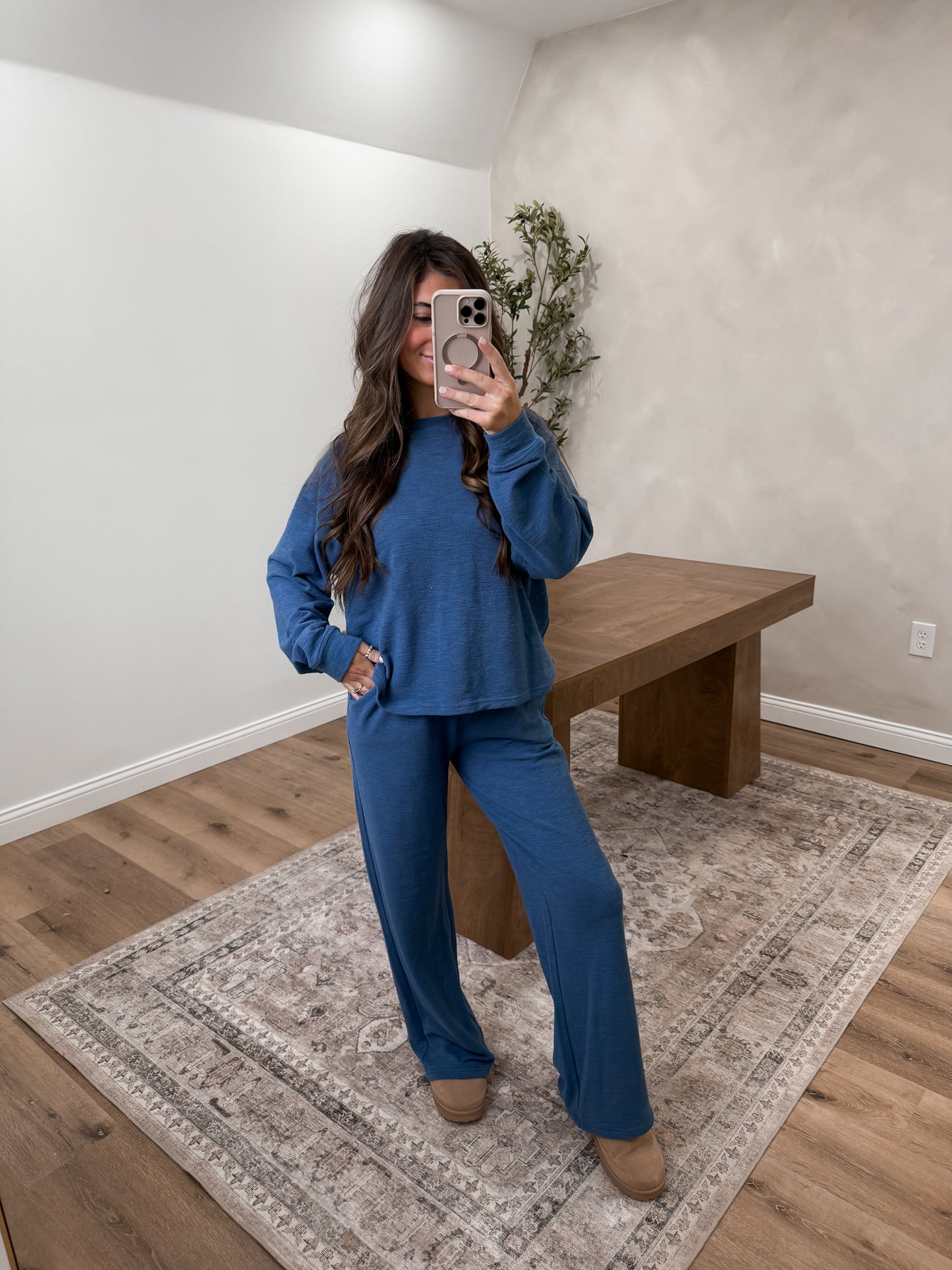 Winter Weekend Lounge Set- Dusty Blue