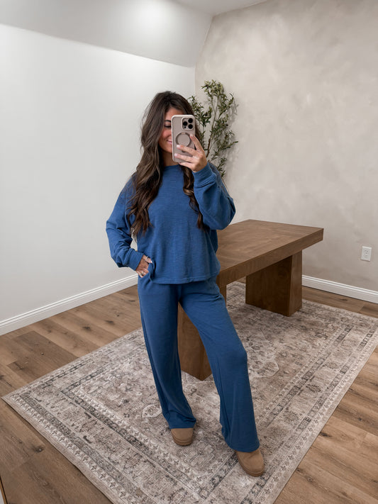 Winter Weekend Lounge Set- Dusty Blue