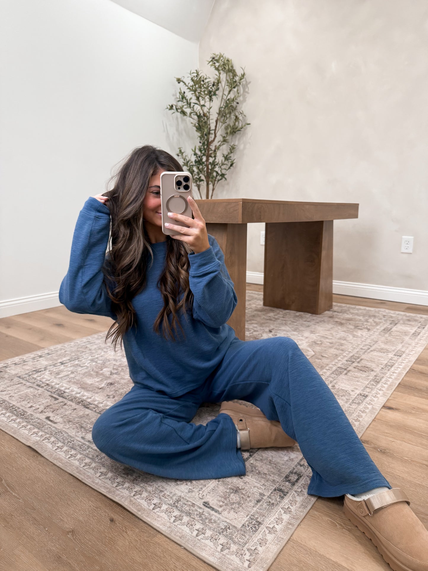 Winter Weekend Lounge Set- Dusty Blue