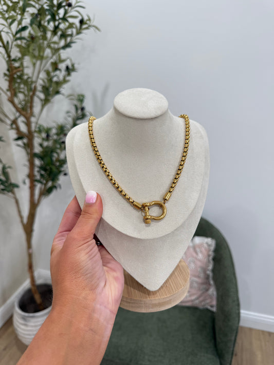 Lucky Me Horseshoe Toggle Necklace - waterproof