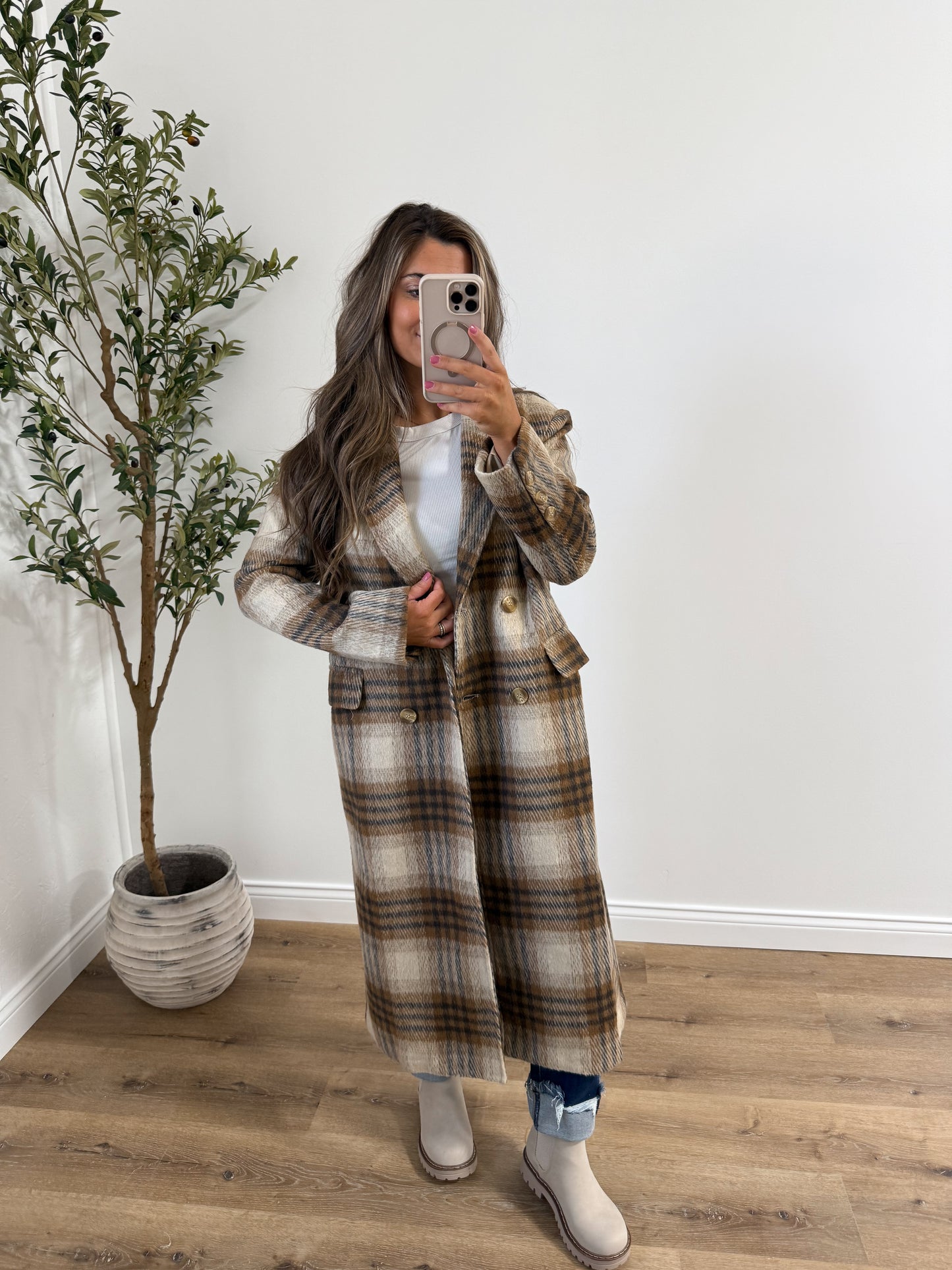 Cabin light Duster Coat - maple